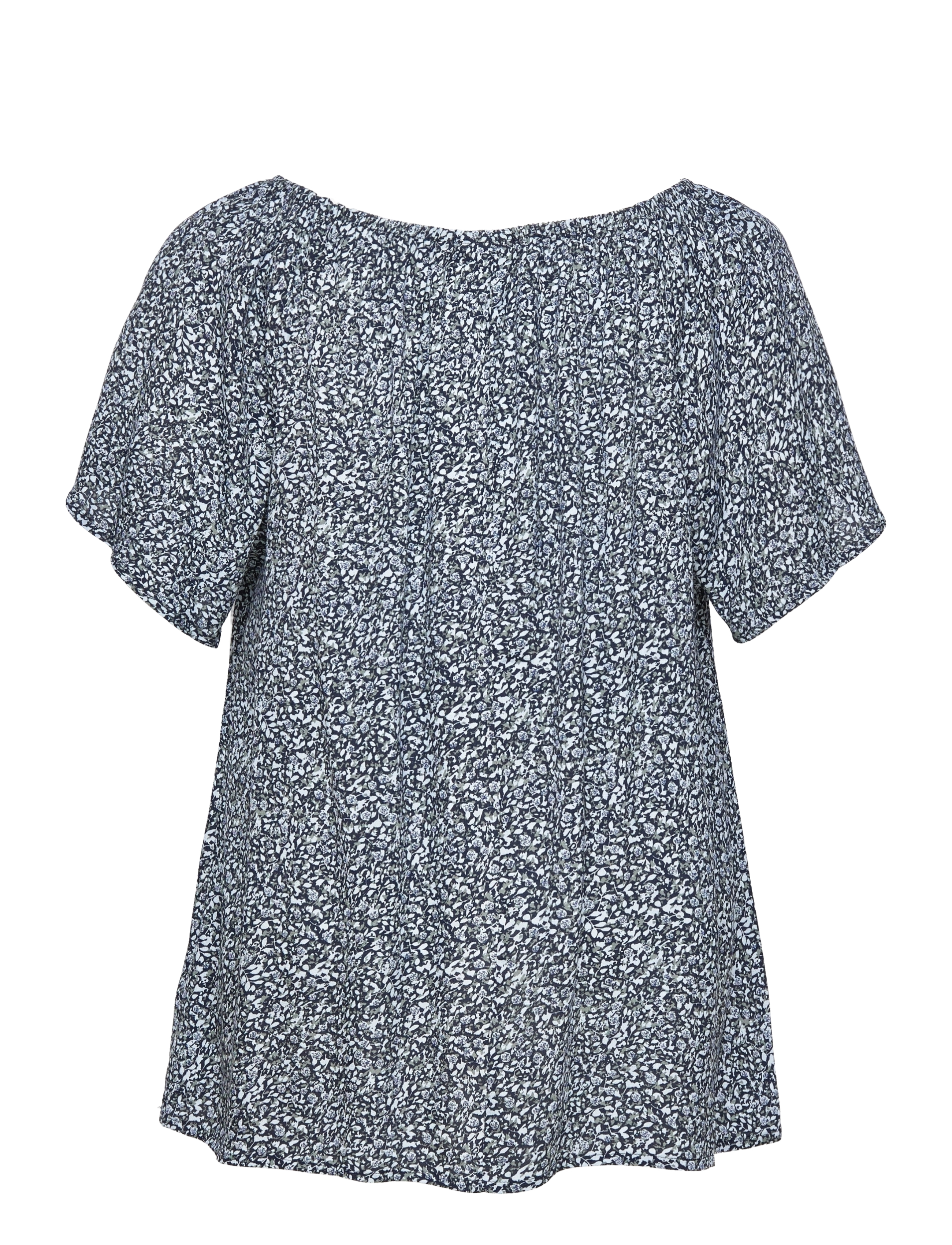 Zizzi - VBELLA, S/S, BLOUSE - blue flower mix - 1