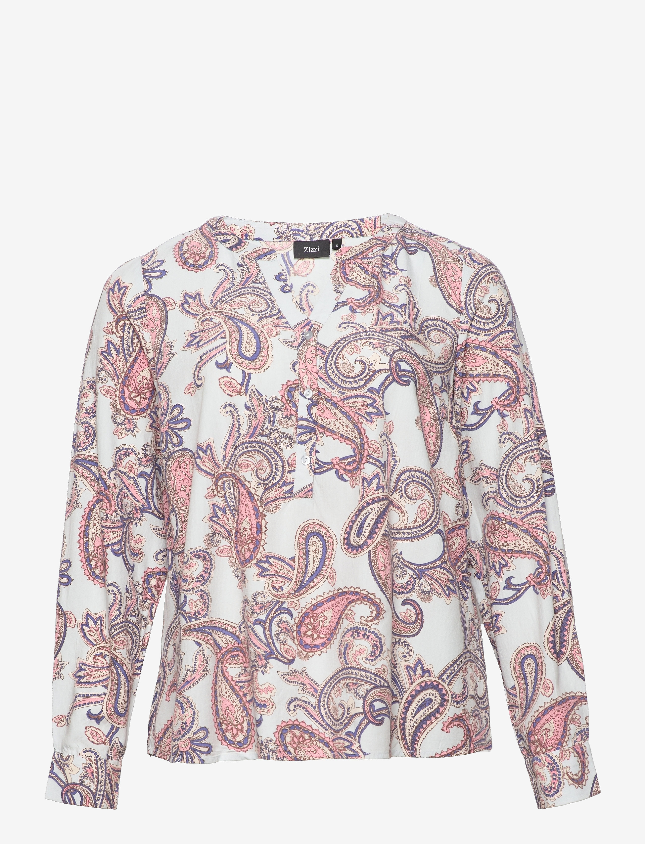 Zizzi - VSULA, L/S, BLOUSE - winter sky paisly - 0