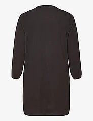 Zizzi - VANNI, L/S, V-NECK, ABK DRESS - shirt dresses - black - 1