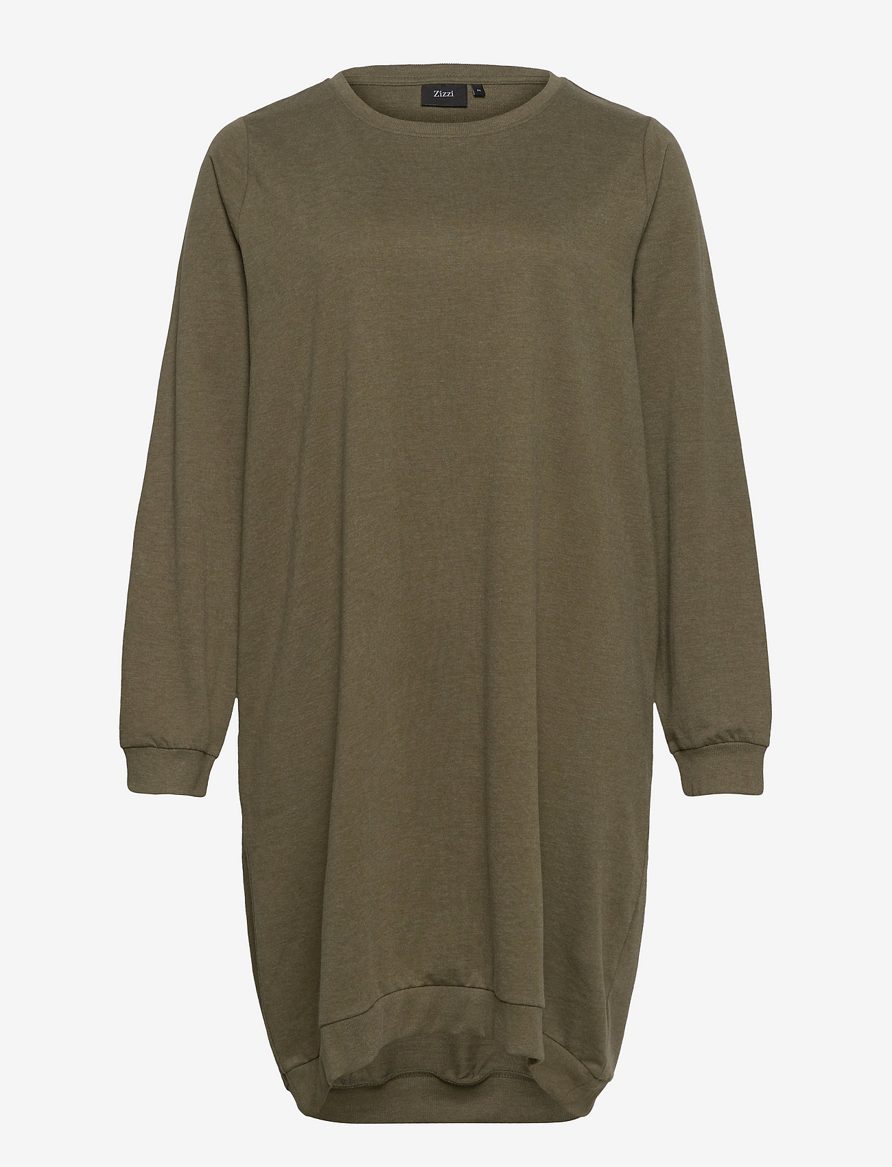 Zizzi - VGIGGO, L/S, SWEATDRESS - ivy green melange - 0