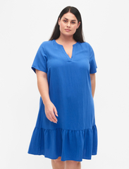 Zizzi - VMACY, S/S, KNEE DRESS - blue - 4
