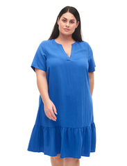 Zizzi - VMACY, S/S, KNEE DRESS - blue - 6