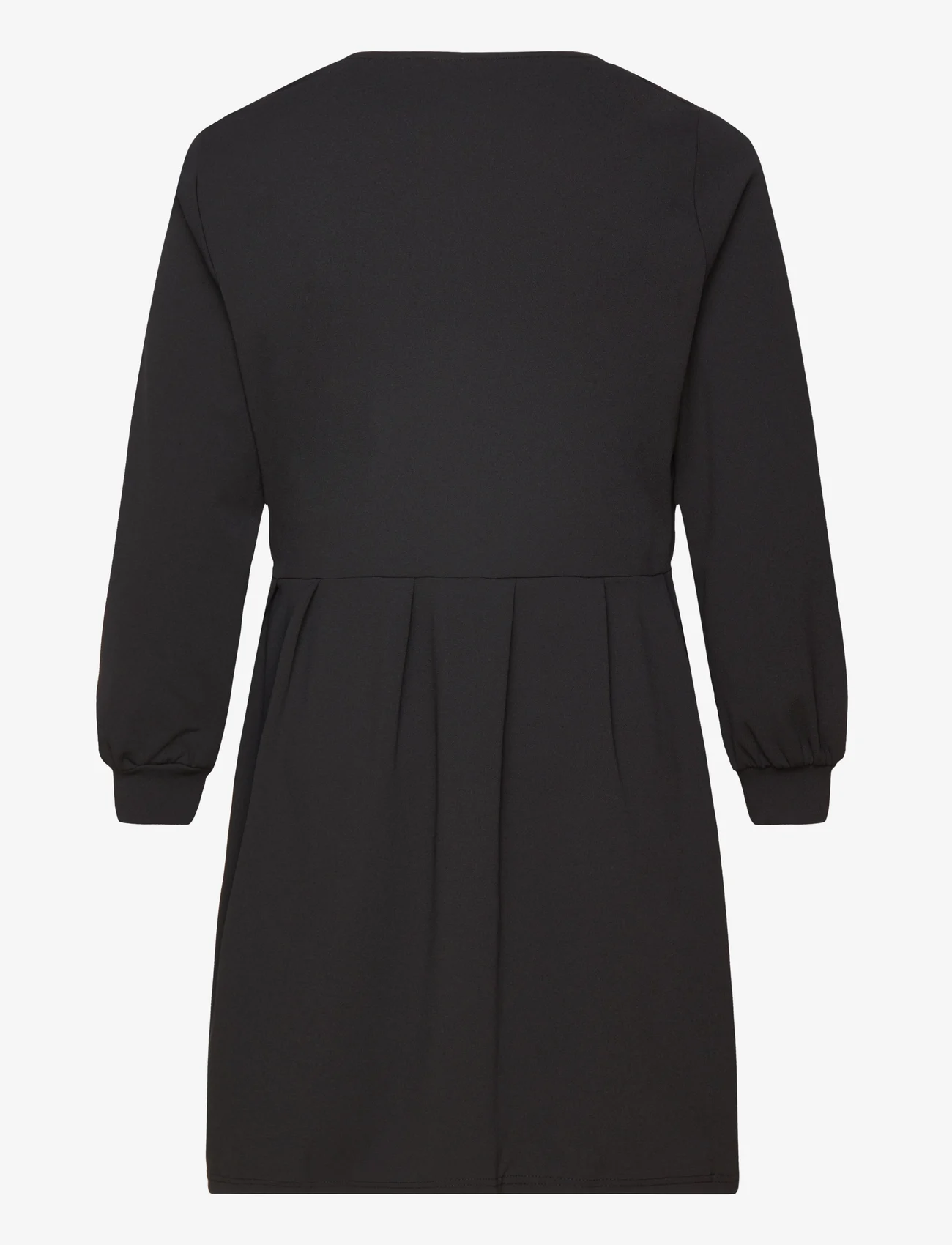Zizzi - VLESLIE, L/S, ABK DRESS - korta klänningar - black - 1
