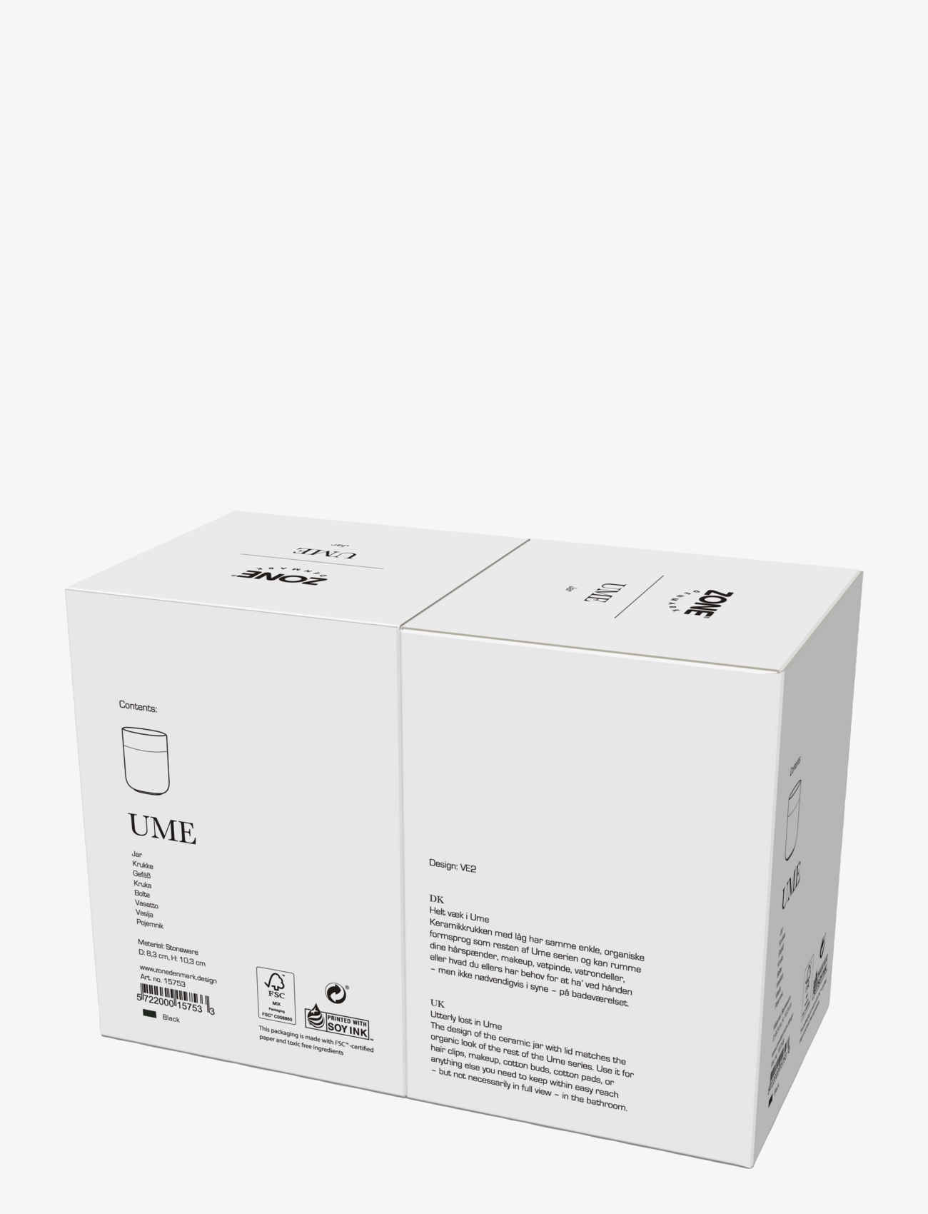 Zone Denmark - Krukke med låg Ume - laveste priser - black - 5