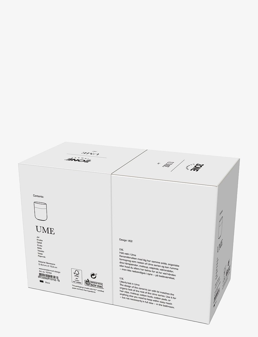 Zone Denmark - Jar with lid Ume - minikarbid - black - 5