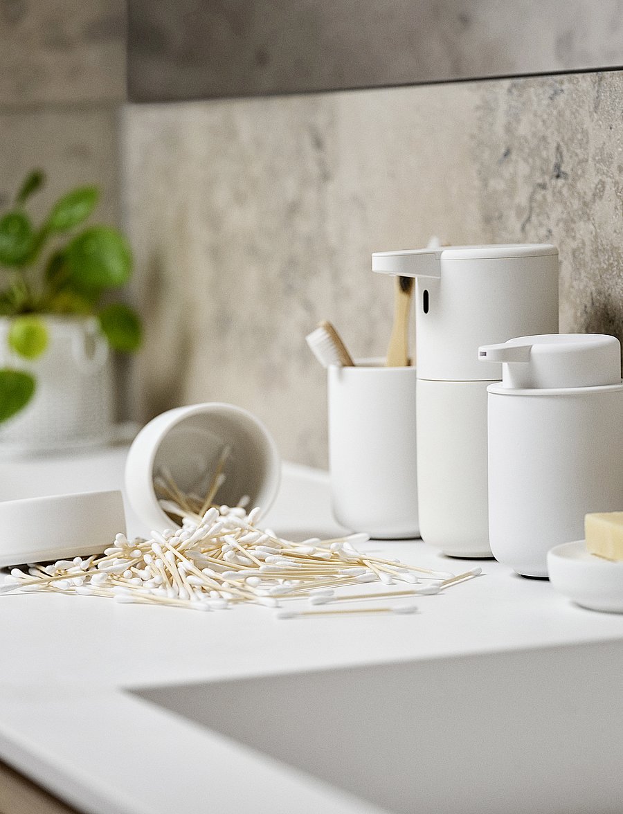 Zone Denmark - Jar with lid Ume - minikarbid - white - 0