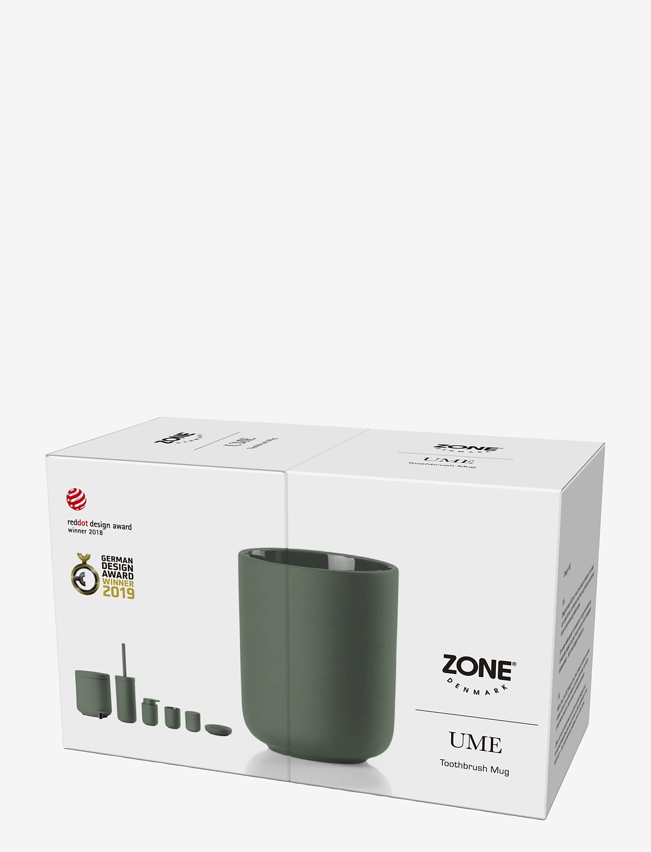 Zone Denmark - Tandbørstekrus Ume - køb efter pris - olive green - 3