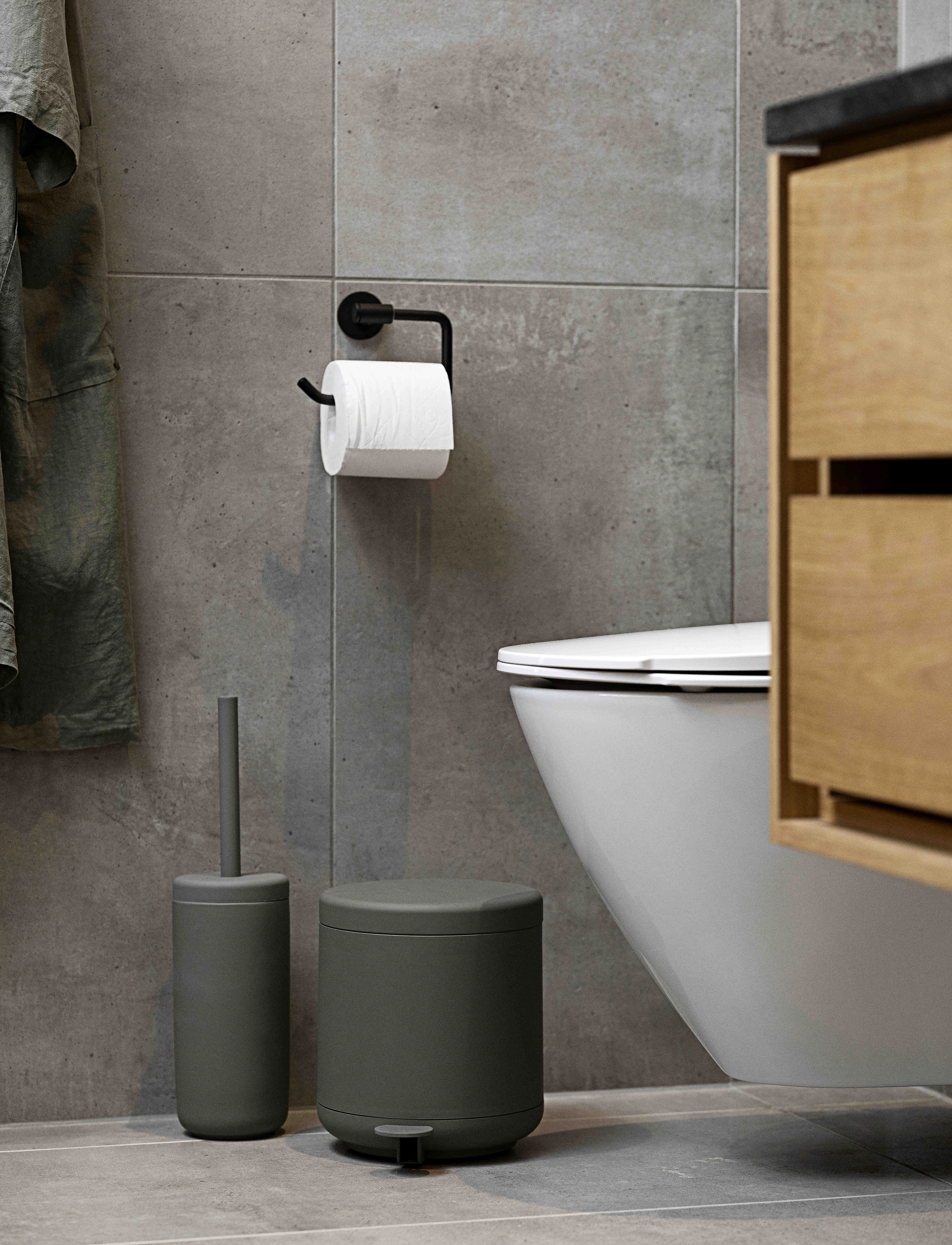Zone Denmark Toiletbørste Ume, 11.5X 11.5X 30 cm, Green, Badeværelsesinteriør > Toiletbørster, Unisex