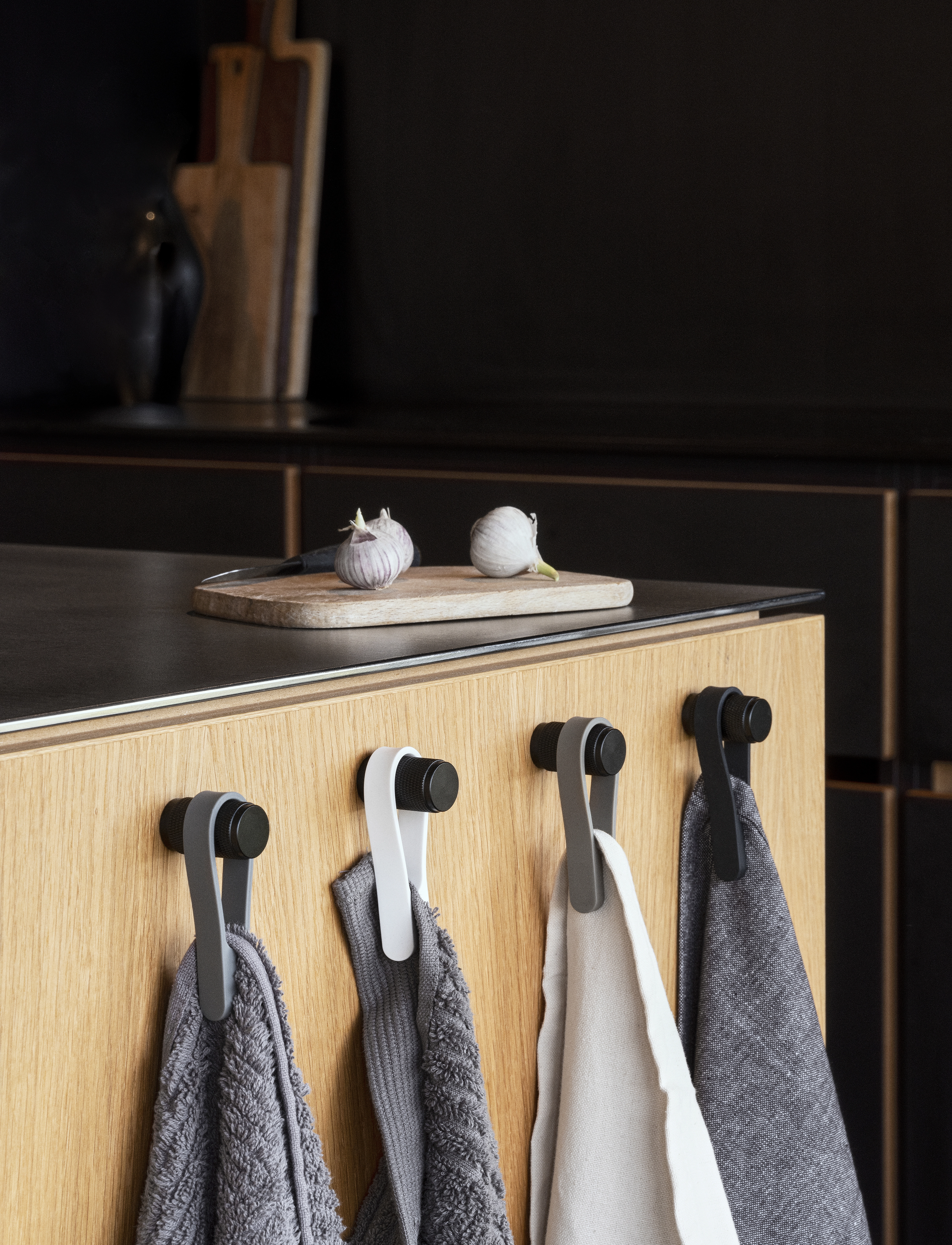 Zone Denmark Håndklædestrop Loop Magnet 2 Stk., One Size, Hooks & Knobs, Schwarz - Hooks, Homeware