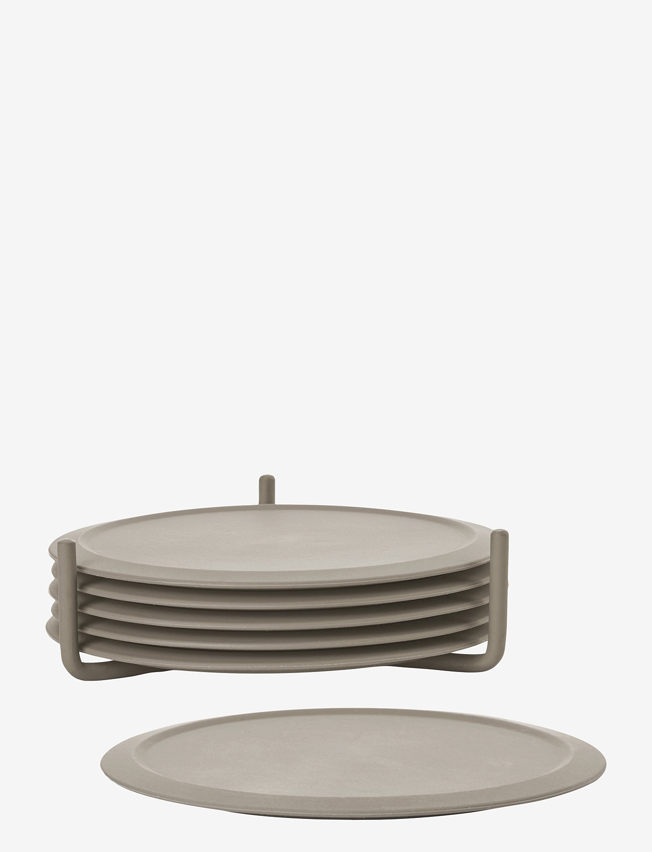 Zone Denmark - Coasters w holder Singles - taupe - 0