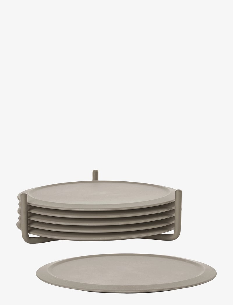 Zone Denmark - Coasters w holder Singles - taupe - 0