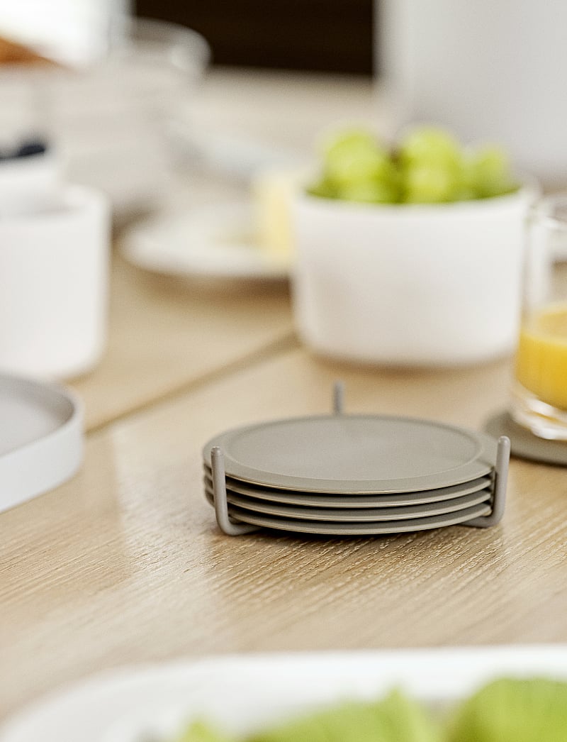 Zone Denmark - Coasters w holder Singles - taupe - 5