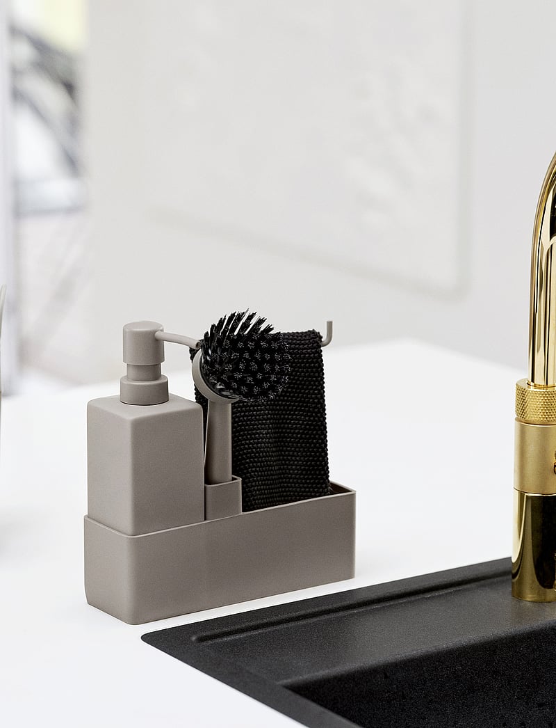 Zone Denmark - Dishwashing set w. cloth - abtropfgestelle - taupe - 1