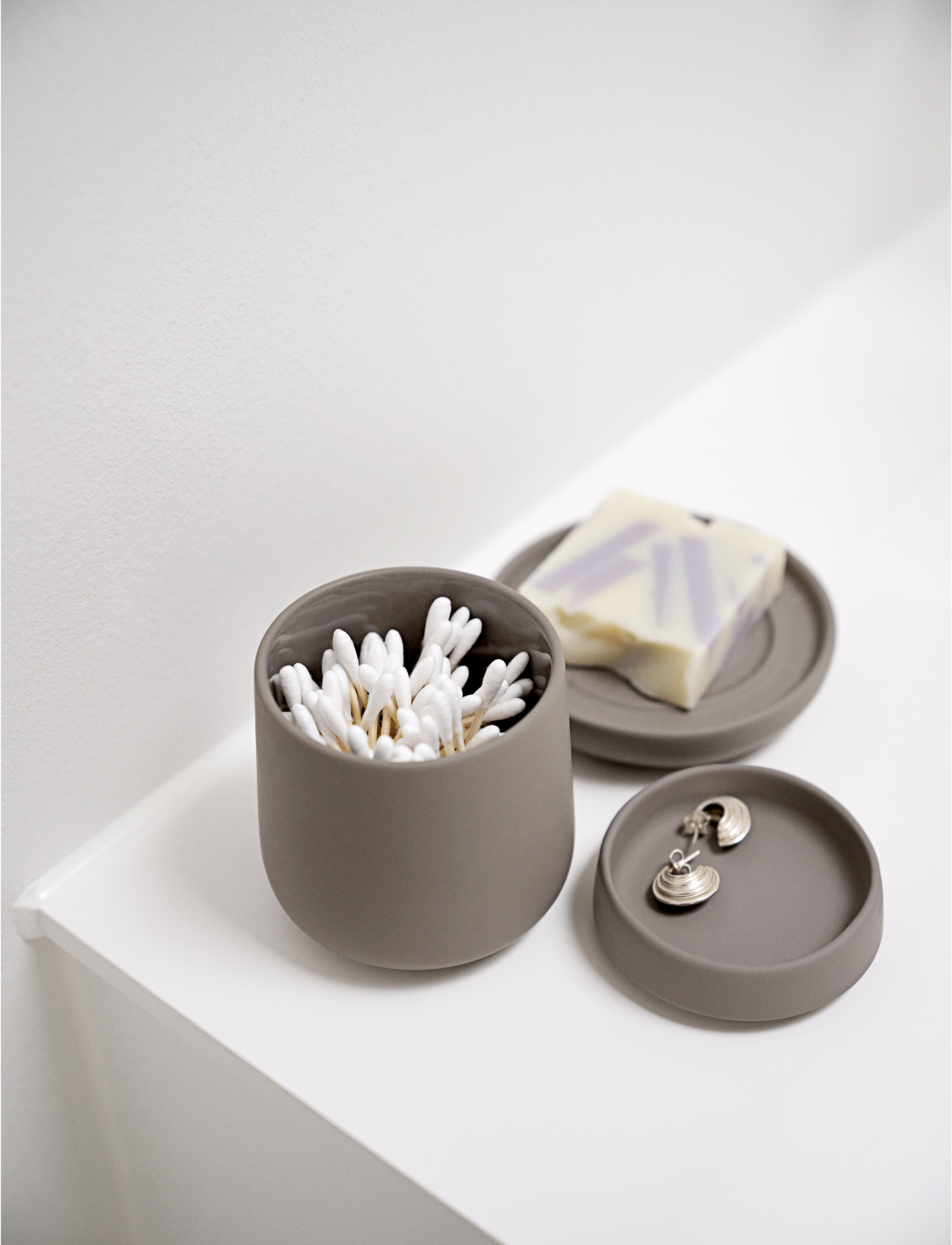 Zone Denmark Sæbeskål Nova One, Ø 11 cm, Bathroom Interior, Beige - Soap Pumps & Cups, Homeware