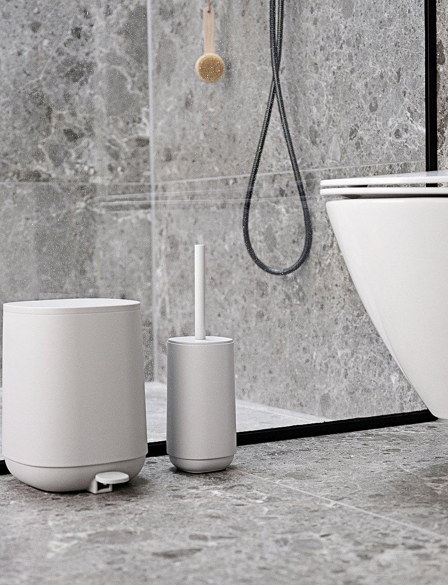 Zone Denmark - Toilet brush Time - wc-harjad ja ämbrid - soft grey - 1