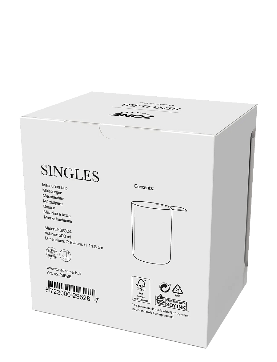 Zone Denmark - Measuring cup Singles 500 ml Steel - madalaimad hinnad - silver - 2