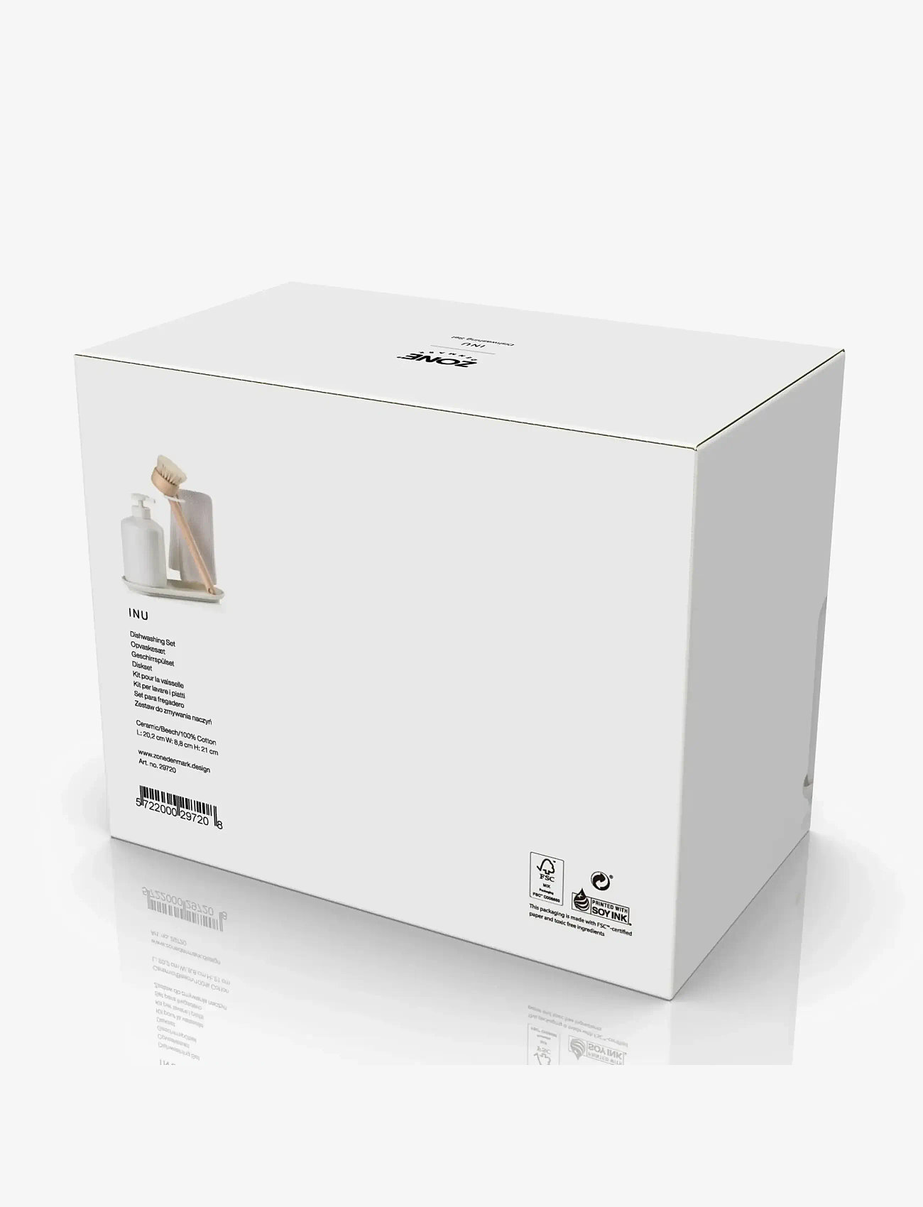 Zone Denmark - Opvaskesæt Inu - karklude & opvaskebørster - offwhite - 2