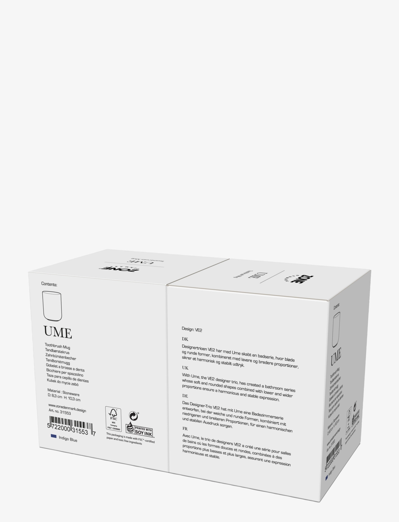 Zone Denmark - Tandborstmugg Ume - indigo blue - 4