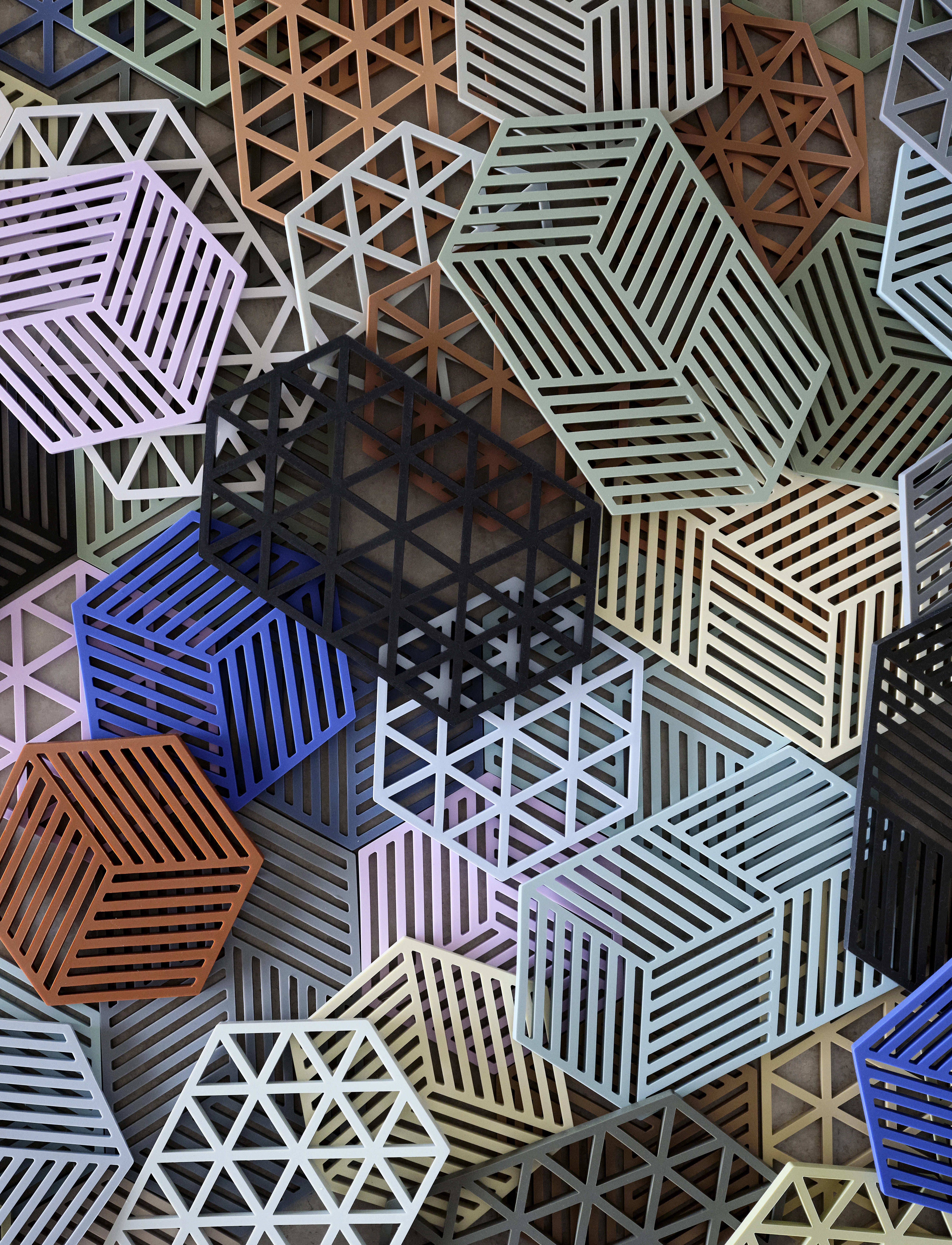 Zone Denmark Bordskåner Triangles, 24X 14X 0.9 cm, Pots & Pans, Grün - Pot Coasters, Homeware