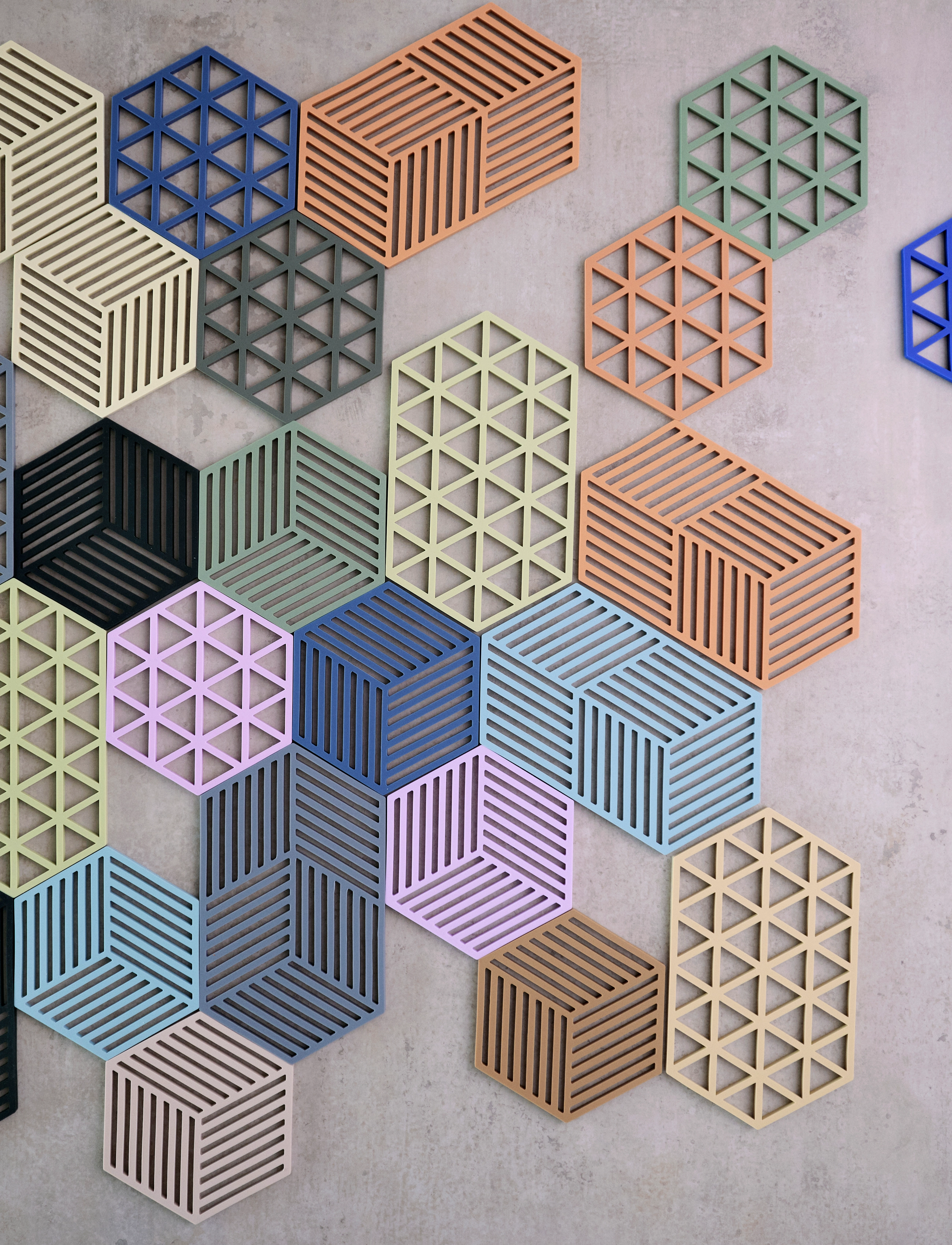 Zone Denmark Bordskåner Hexagon, 24X 14X 0.9 cm, Pots & Pans, Beige - Pot Coasters, Homeware