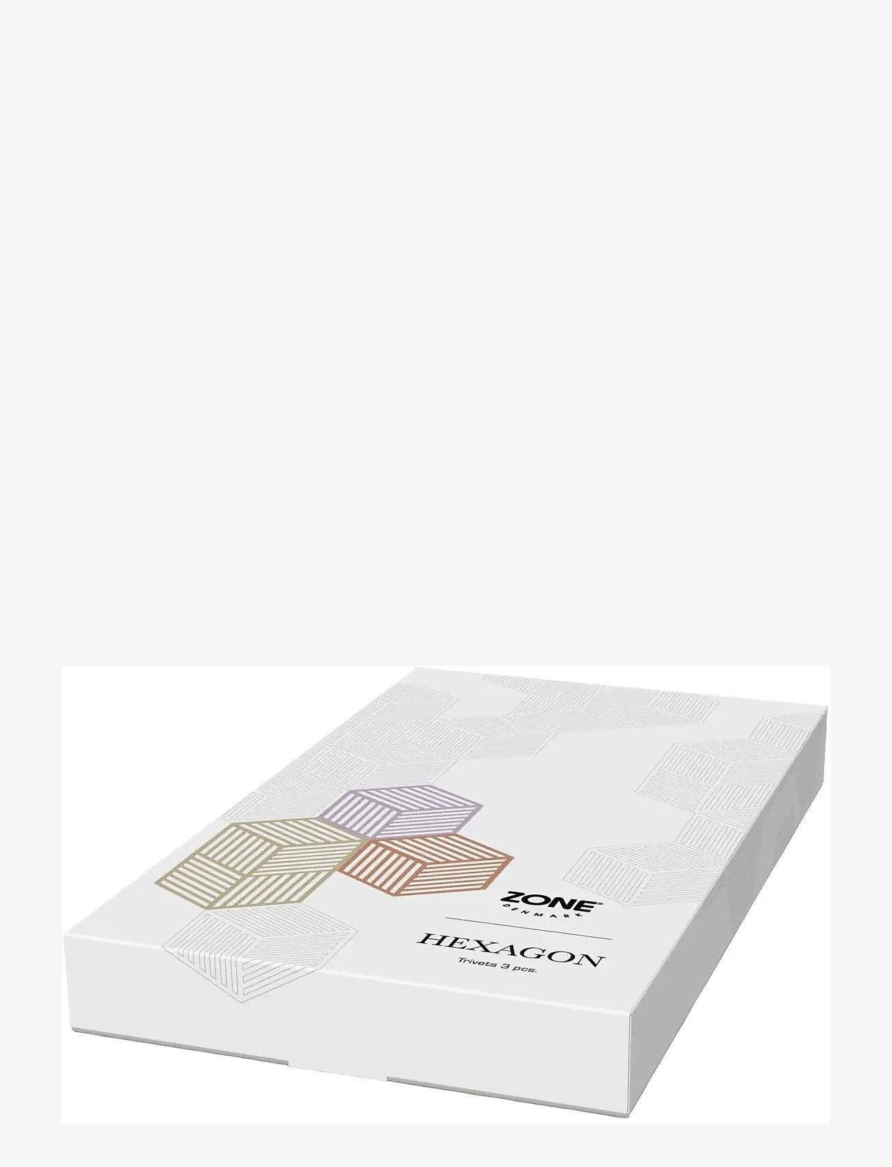 Zone Denmark - Bordskåner Hexagon 3 stk. - glasbrikker - mix - 1