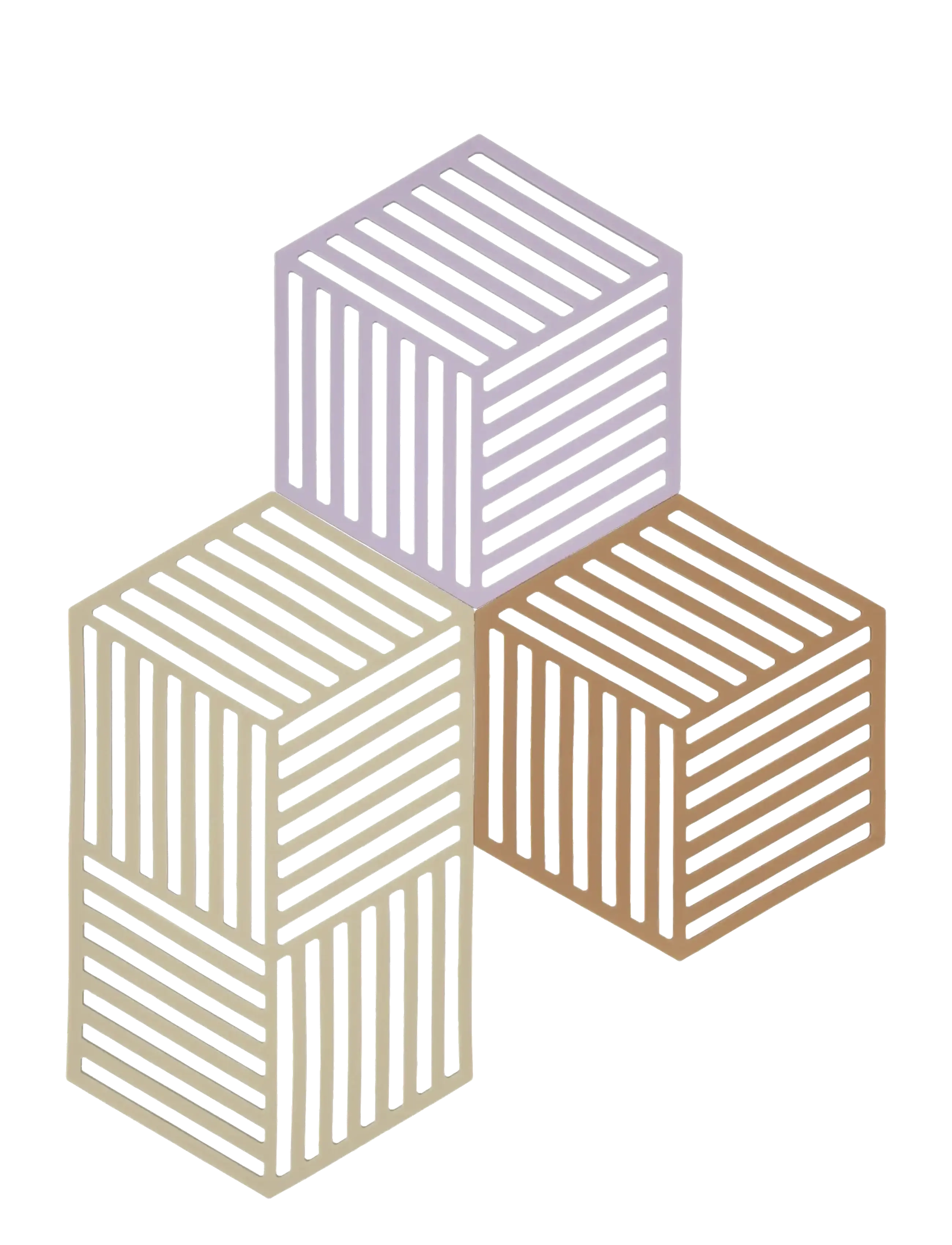 Zone Denmark - Trivet Hexagon 3 pcs - tassialused - mix - 2