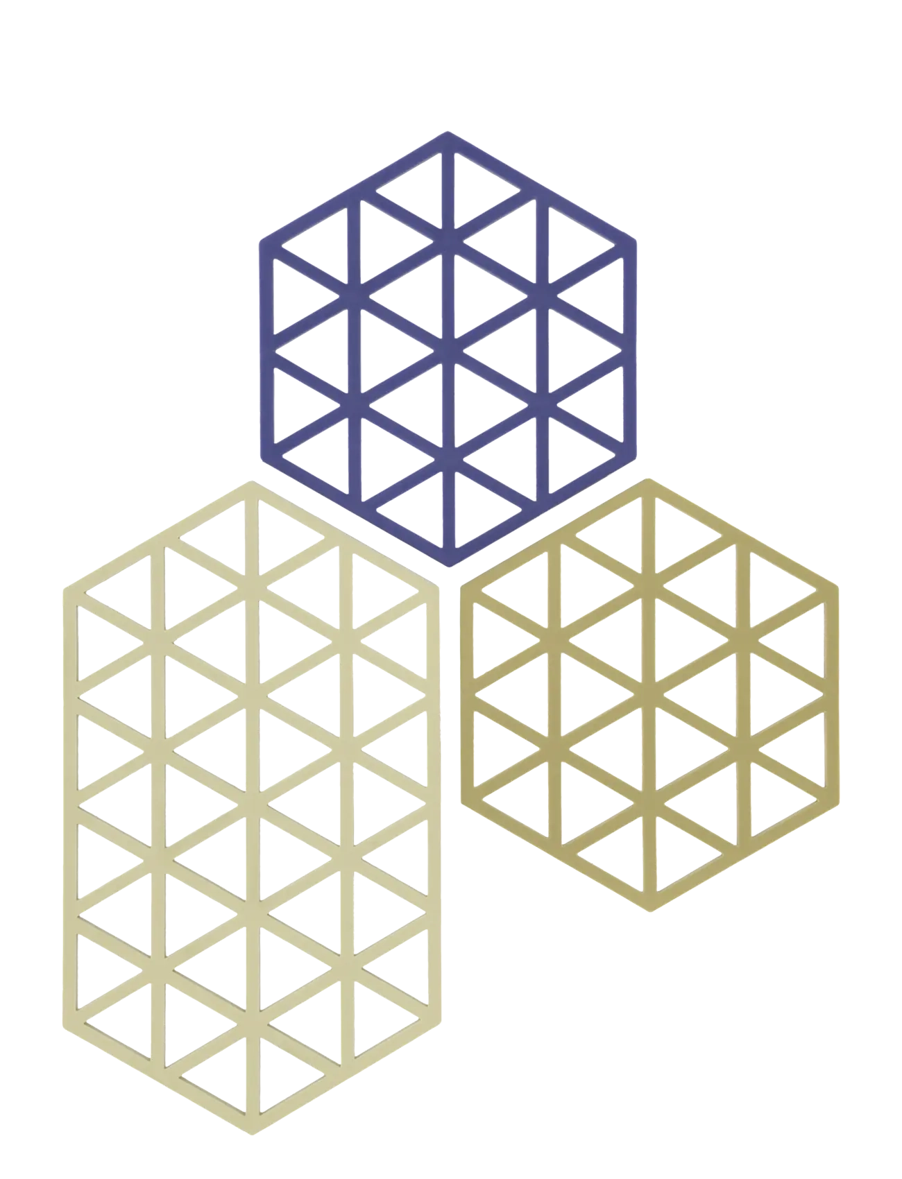 Zone Denmark - Trivet Triangles 3 pcs - topfuntersetzer - mix - 1