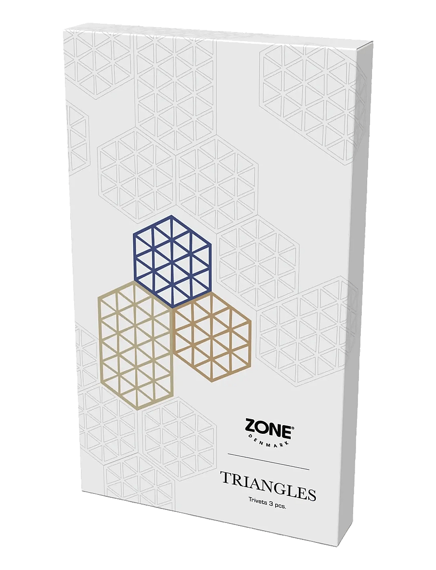 Zone Denmark - Trivet Triangles 3 pcs - topfuntersetzer - mix - 2