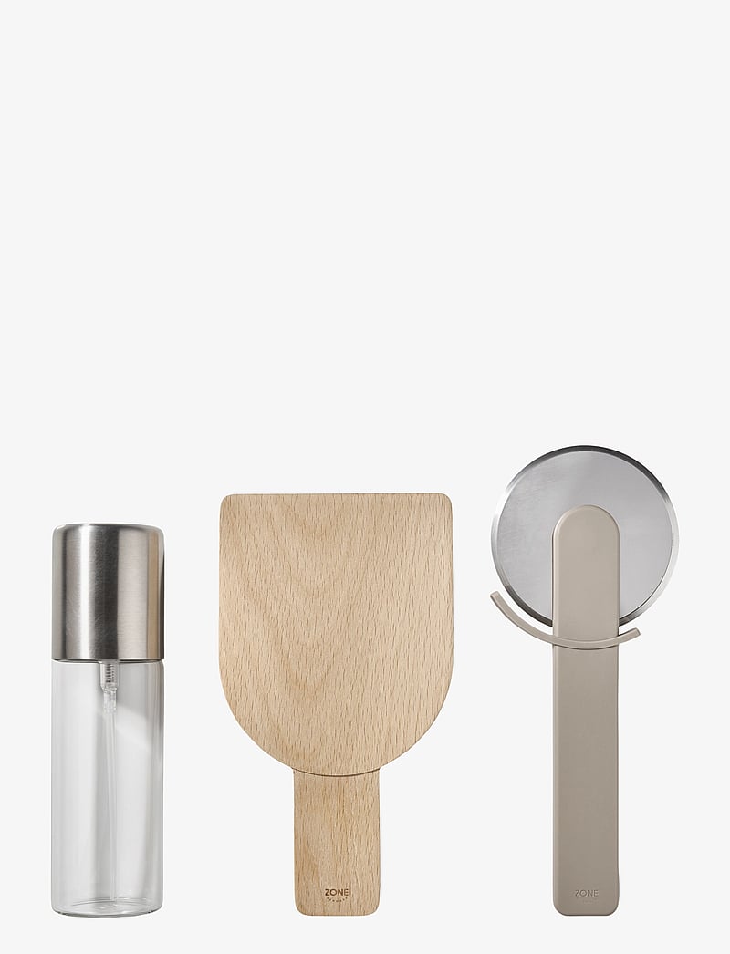 Zone Denmark - Pizza set Singles 3 parts - pizza-utensilien - brun - 1
