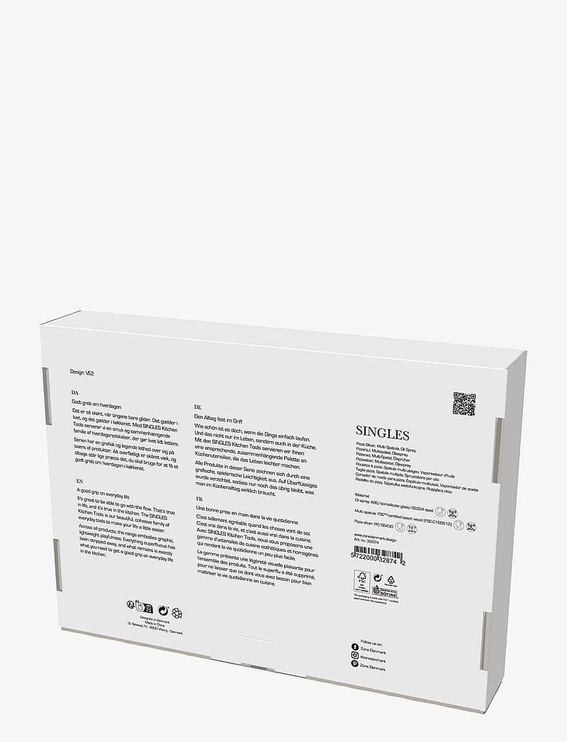 Zone Denmark - Pizza set Singles 3 parts - pizza-utensilien - brun - 4