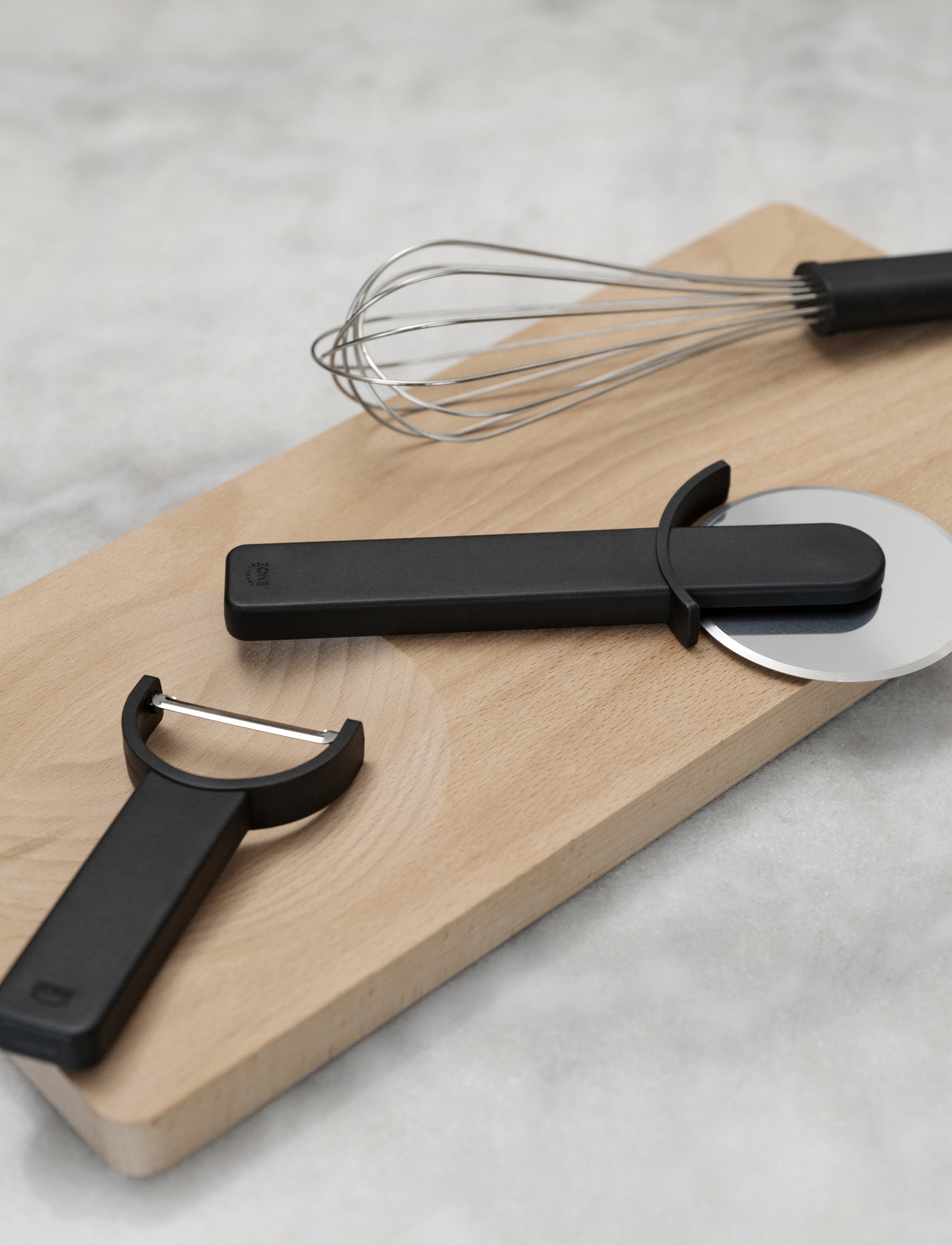 Zone Denmark Køkkenredskabssæt Singles 3 Dele, 25.9X31.5X6.2 cm, Kitchen Tools, Schwarz - Pizza Cutters & Accessories, Homeware