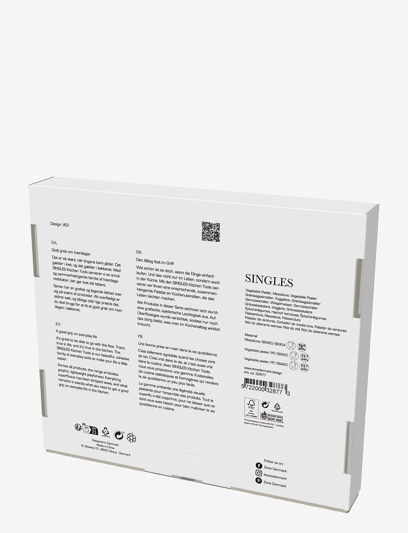 Zone Denmark - Cutting set Singles 3 pcs - gifts below 50€ - brun - 3