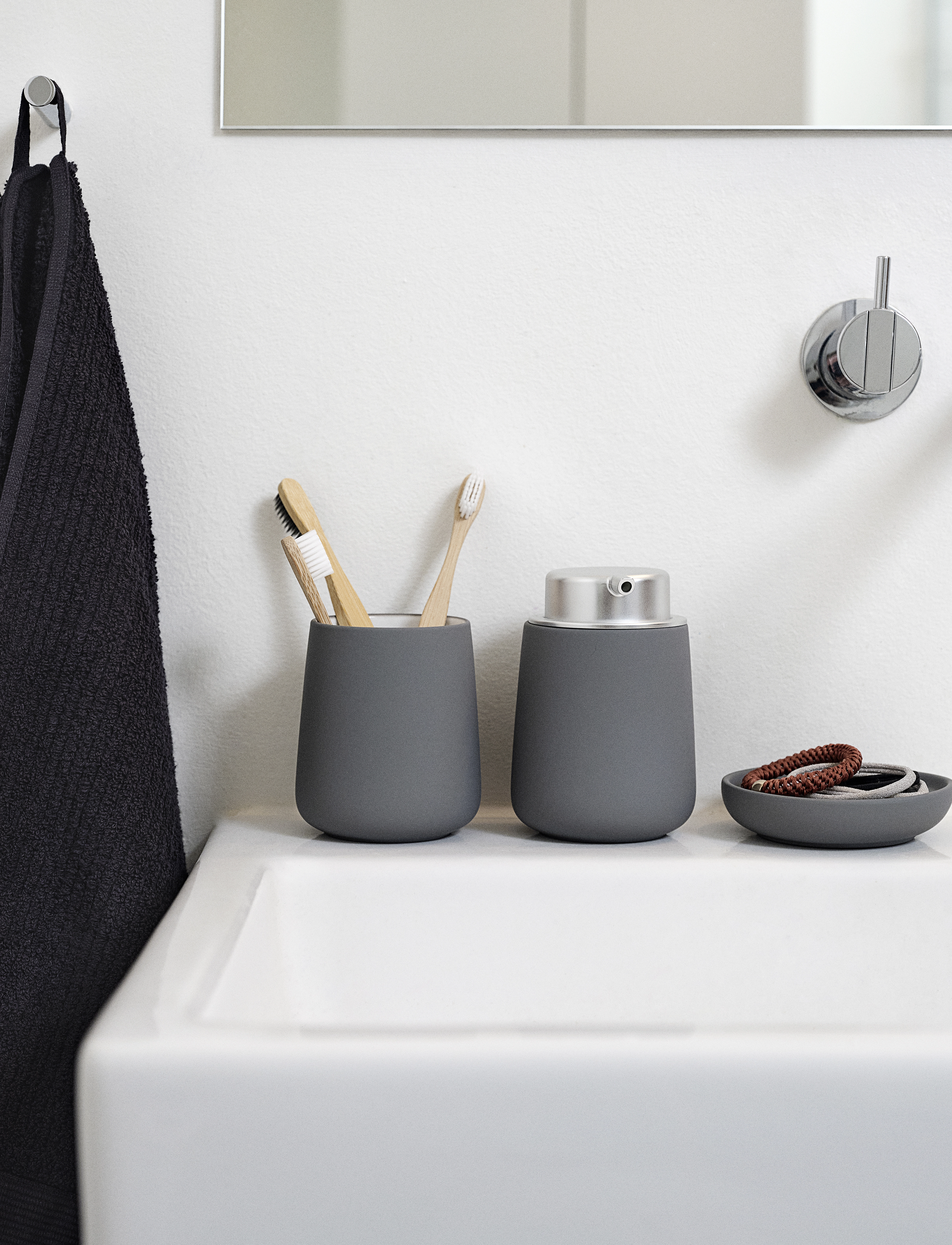 Zone Denmark Sæbeskål Nova, 11X 2.5 cm, Bathroom Interior, Grau - Soap Pumps & Cups, Homeware