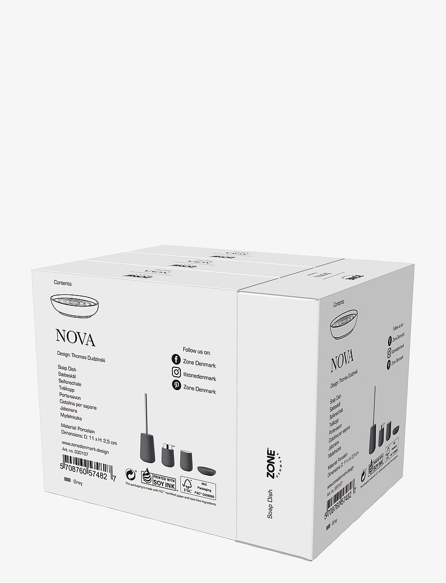 Zone Denmark - Soap dish Nova - seebidosaatorid ja -alused - grey - 5