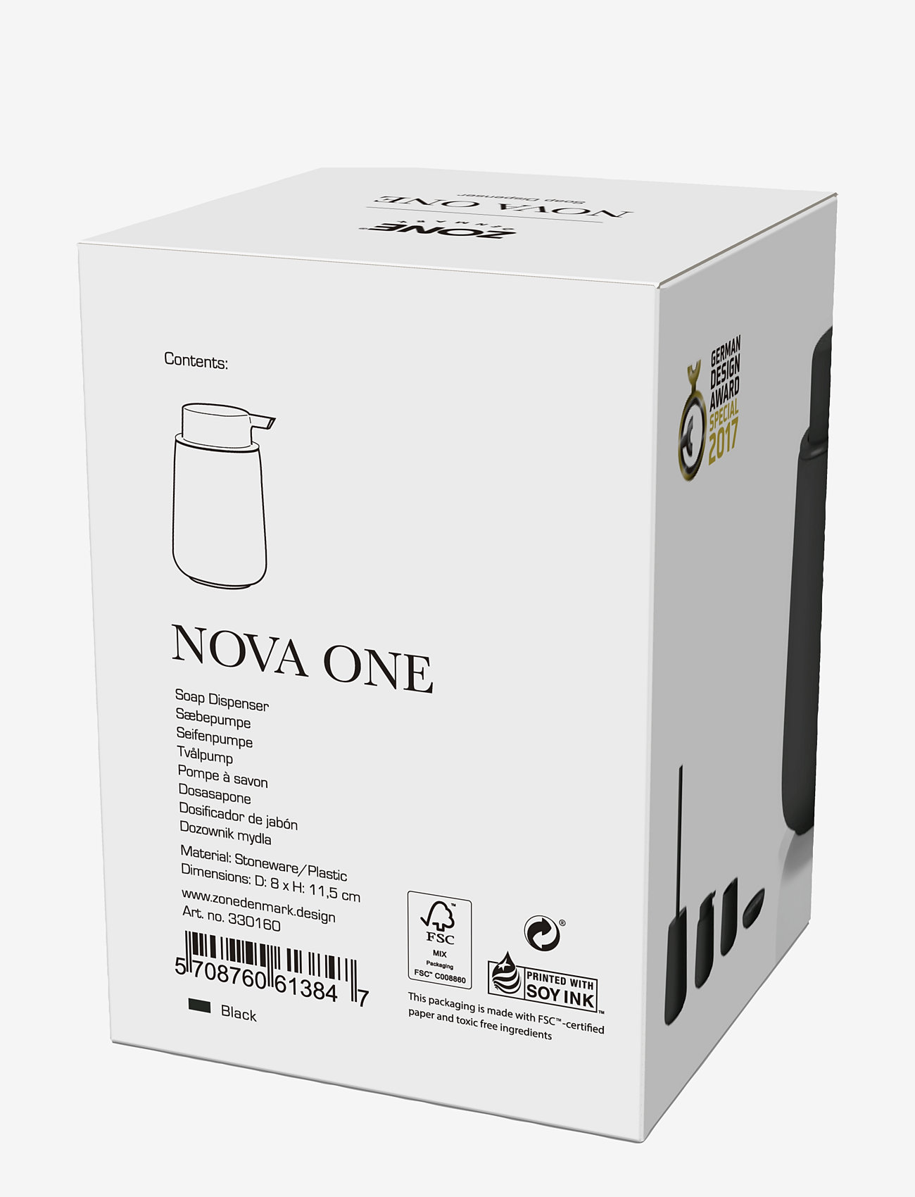Zone Denmark - Soapdispenser Nova One - black - 2
