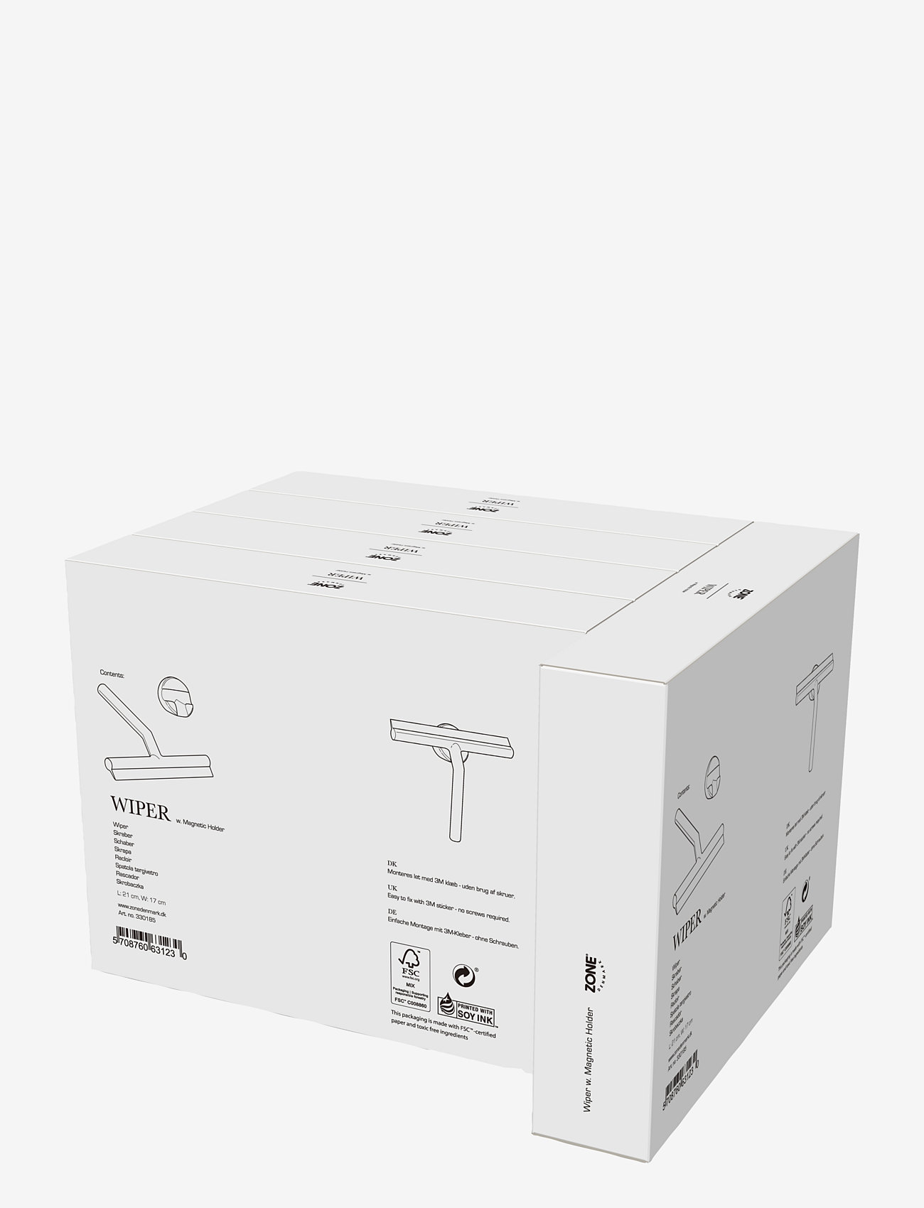 Zone Denmark - Skraber m. holder - laveste priser - black - 5