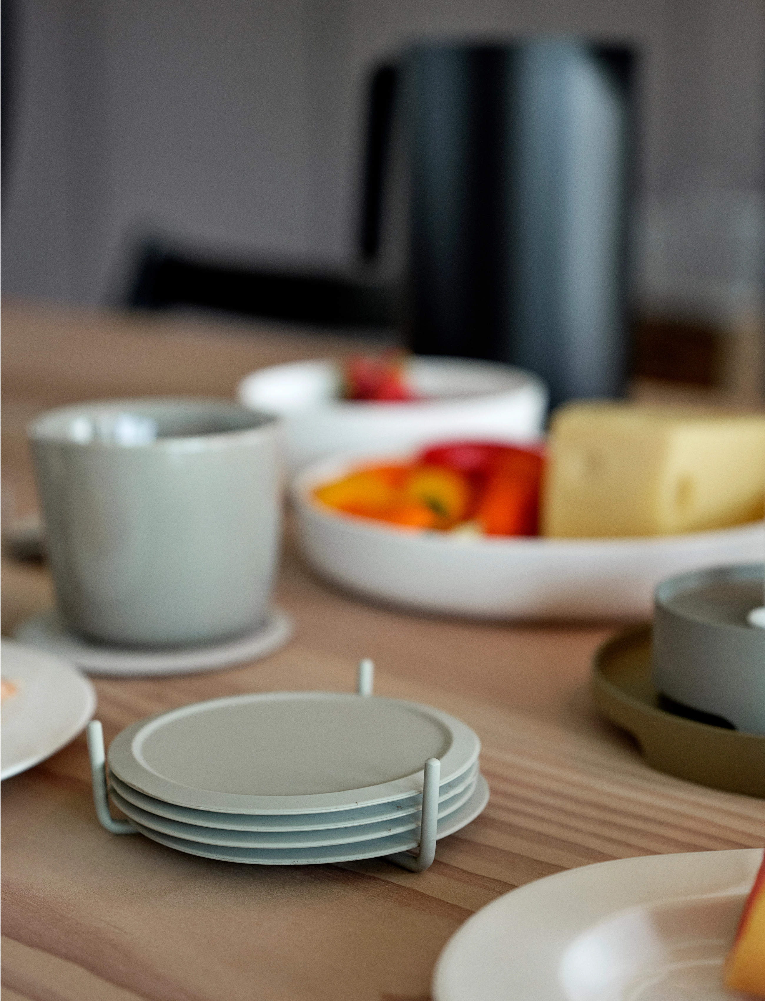 Zone Denmark Glasbrikker M. Holder Singles, 10X 3.1 cm, Dining & Table Accessories, Schwarz - Coasters, Homeware