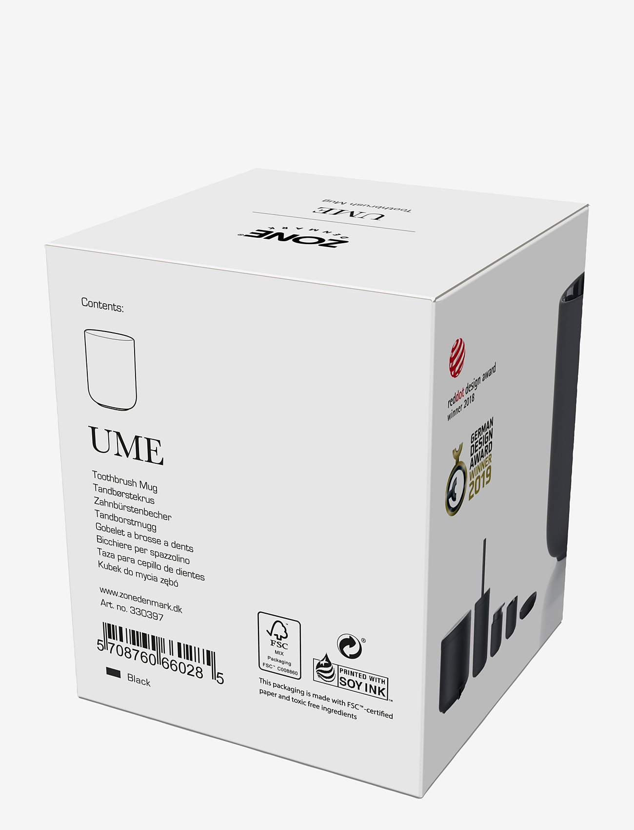 Zone Denmark - Toothbrush mug Ume - lowest prices - black - 4