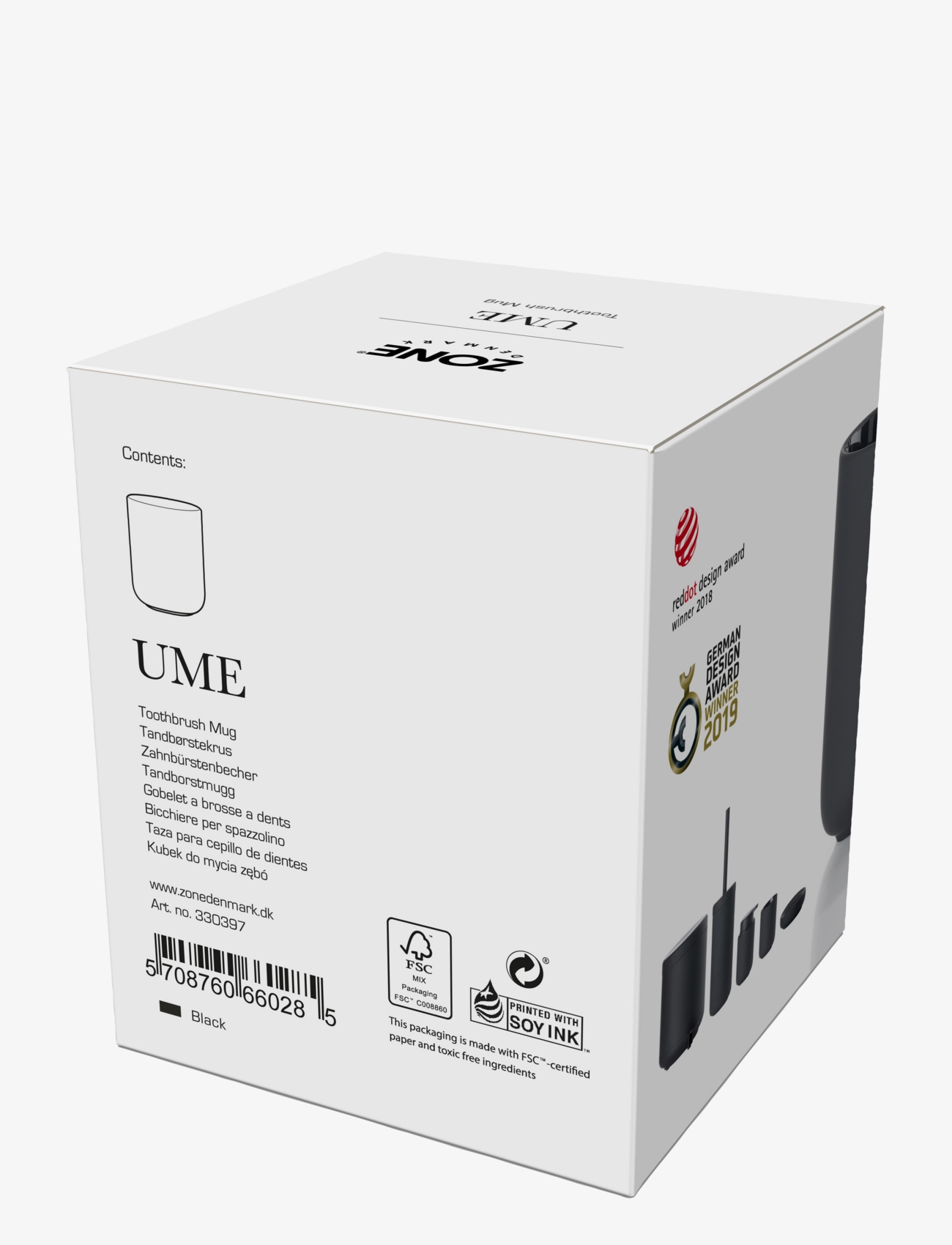 Zone Denmark - Toothbrush mug Ume - zahnbürstenhalter - black - 3