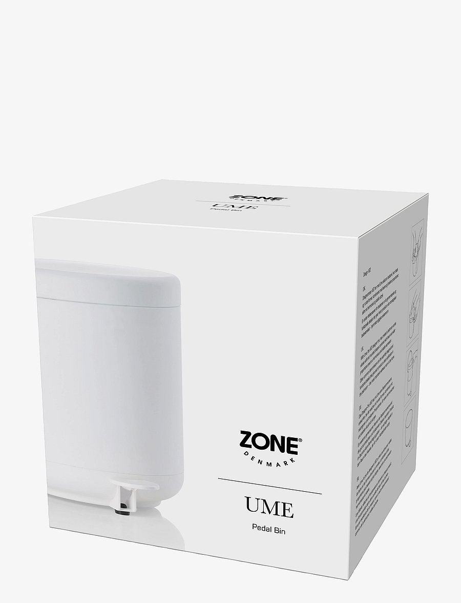 Zone Denmark - Pedal bin Ume - papierkörbe - white - 2