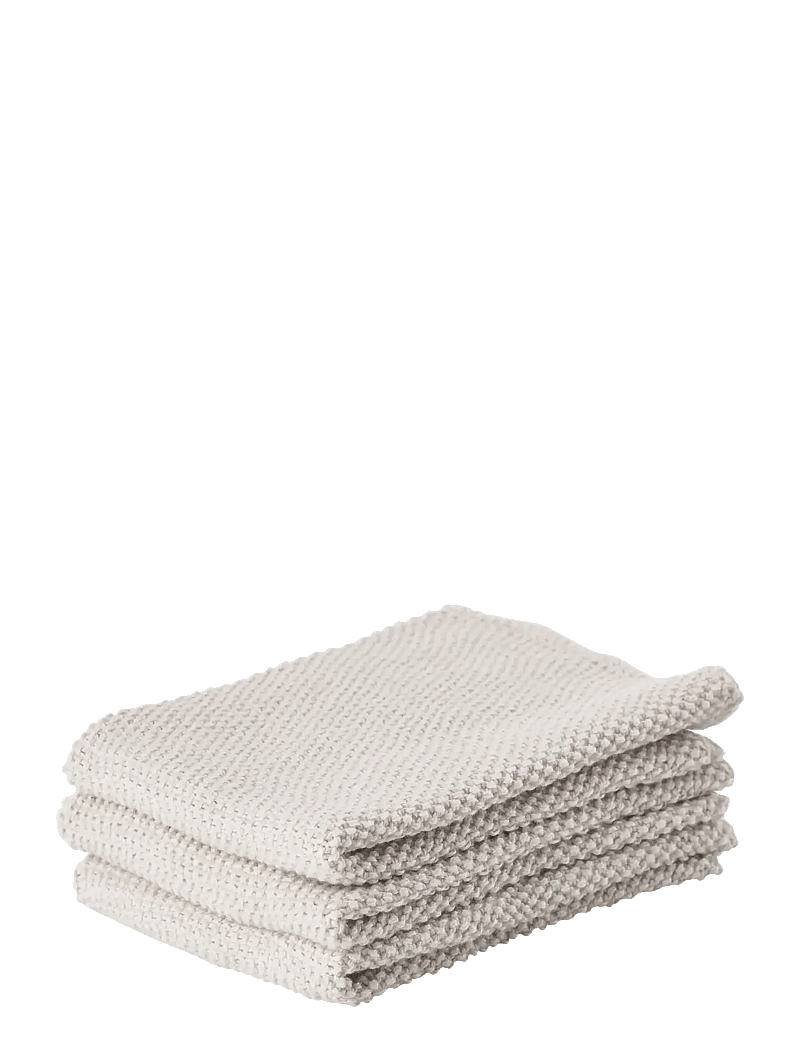 Zone Denmark - Dish cloth 3 pcs Warm Grey - tücher & spülbürste - grey - 0