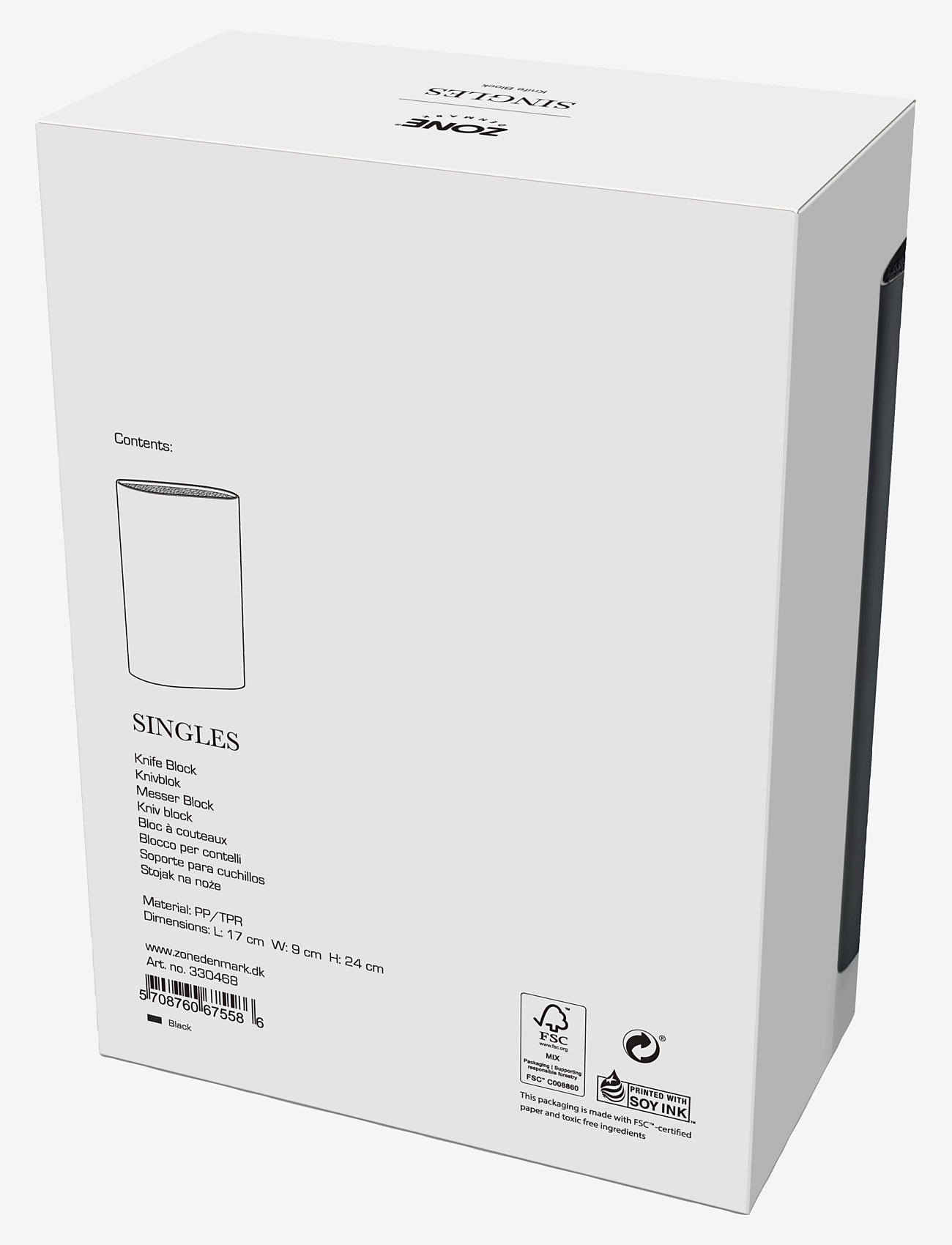 Zone Denmark - Knivblok Singles - laveste priser - black - 2