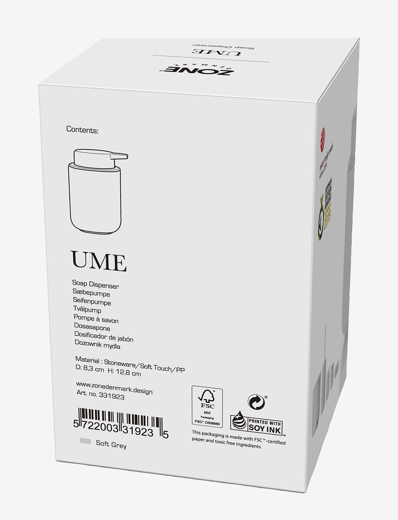 Zone Denmark - Tvålpump Ume - köp efter pris - grey - 2