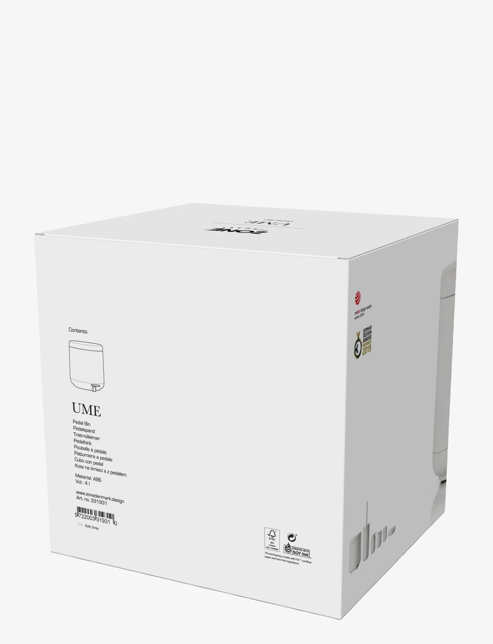 Zone Denmark - Pedal bin Ume - paper bins - grey - 2