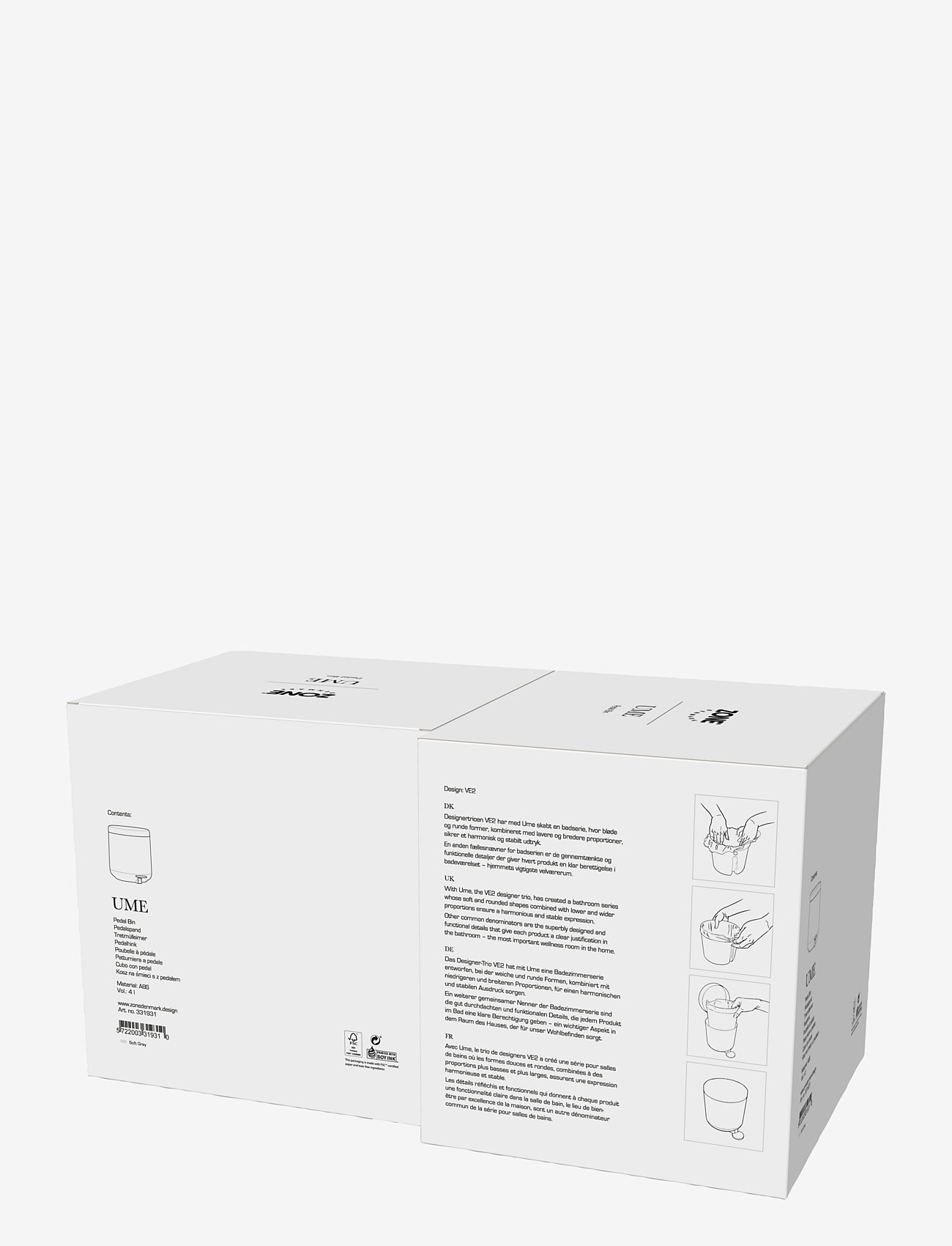 Zone Denmark - Pedalspand Ume - papirkurve & skraldespande - grey - 5