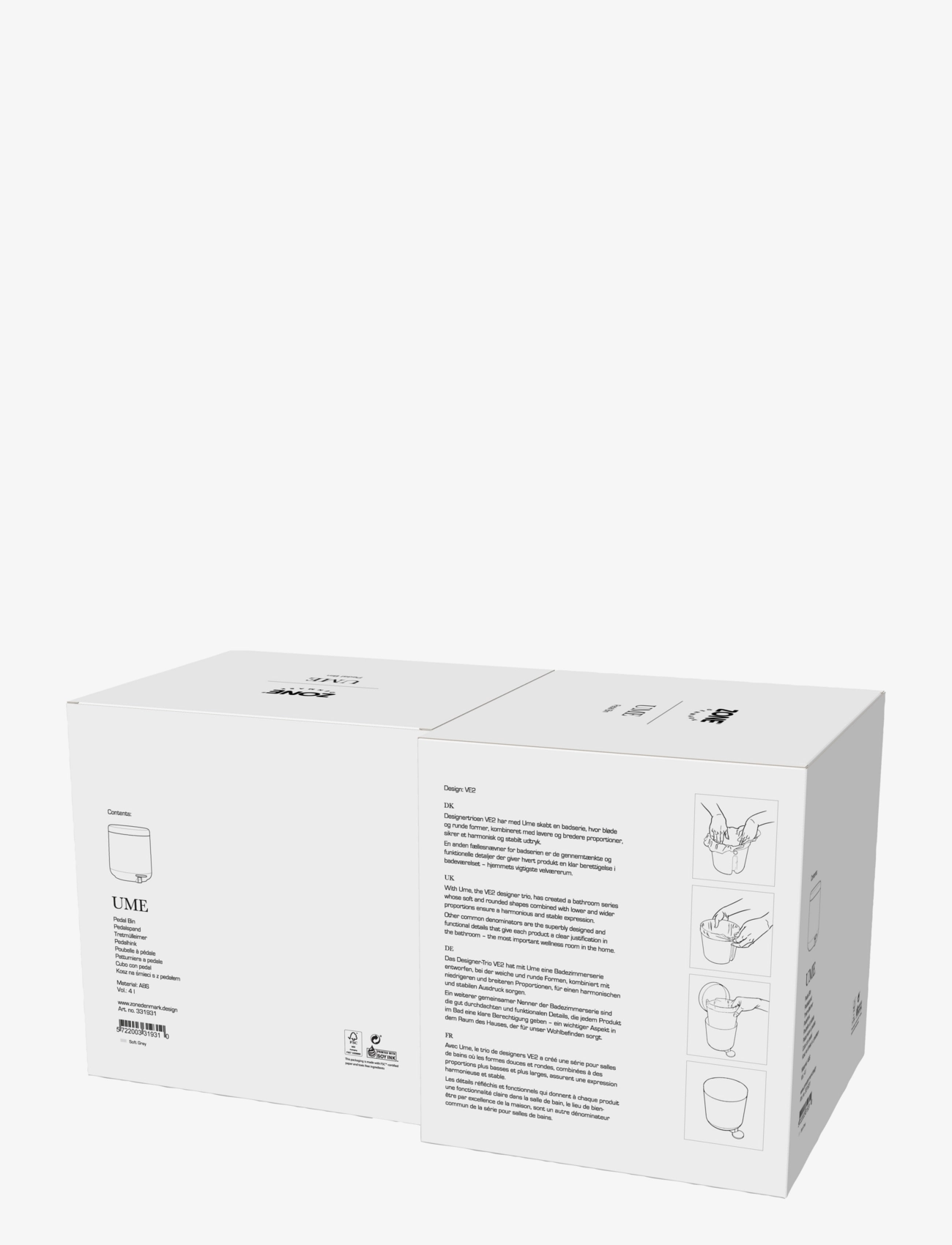Zone Denmark - Pedalspand Ume - badeværelsestilbehør - grey - 5