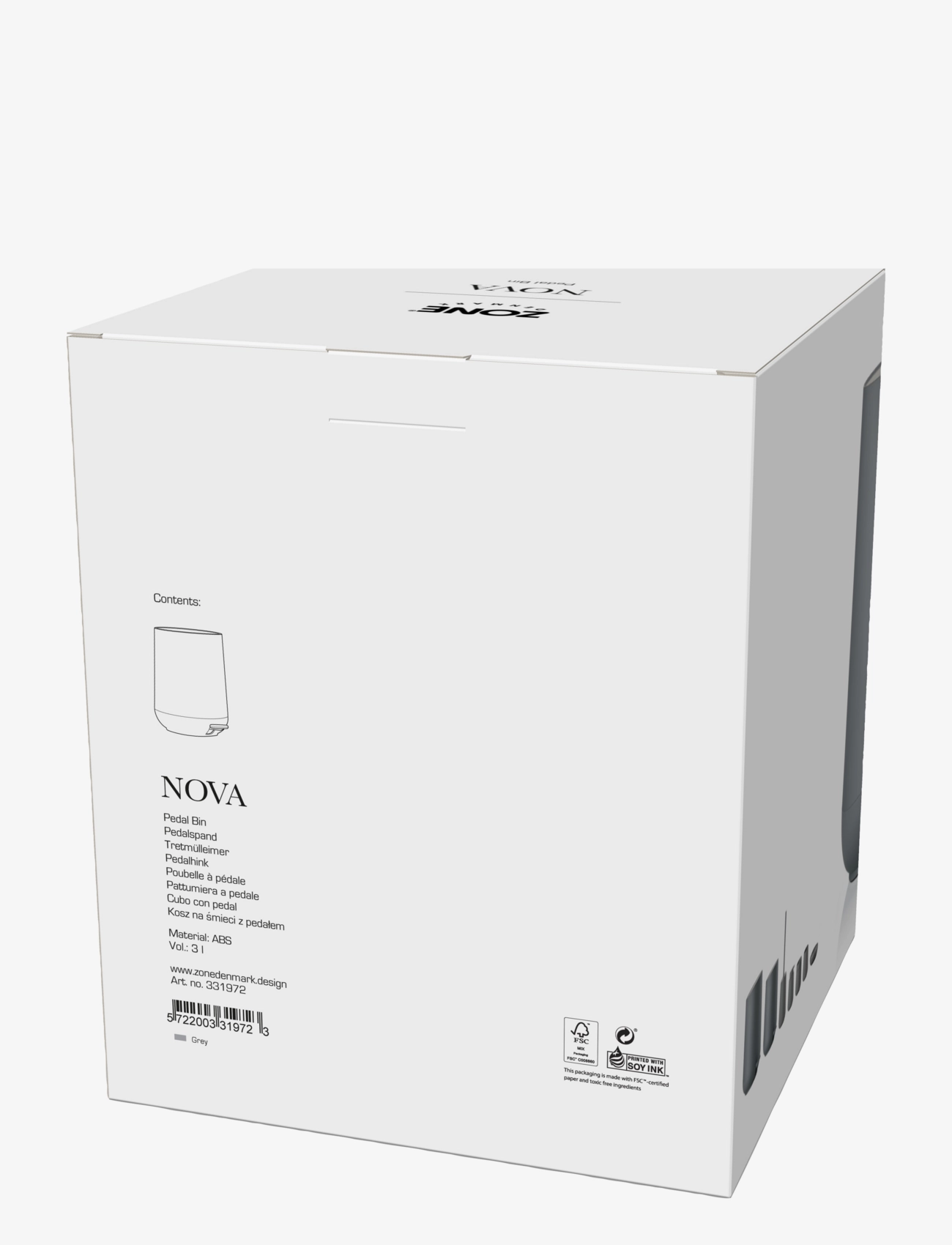 Zone Denmark - Pedalhink Nova - förvaring - grey - 3