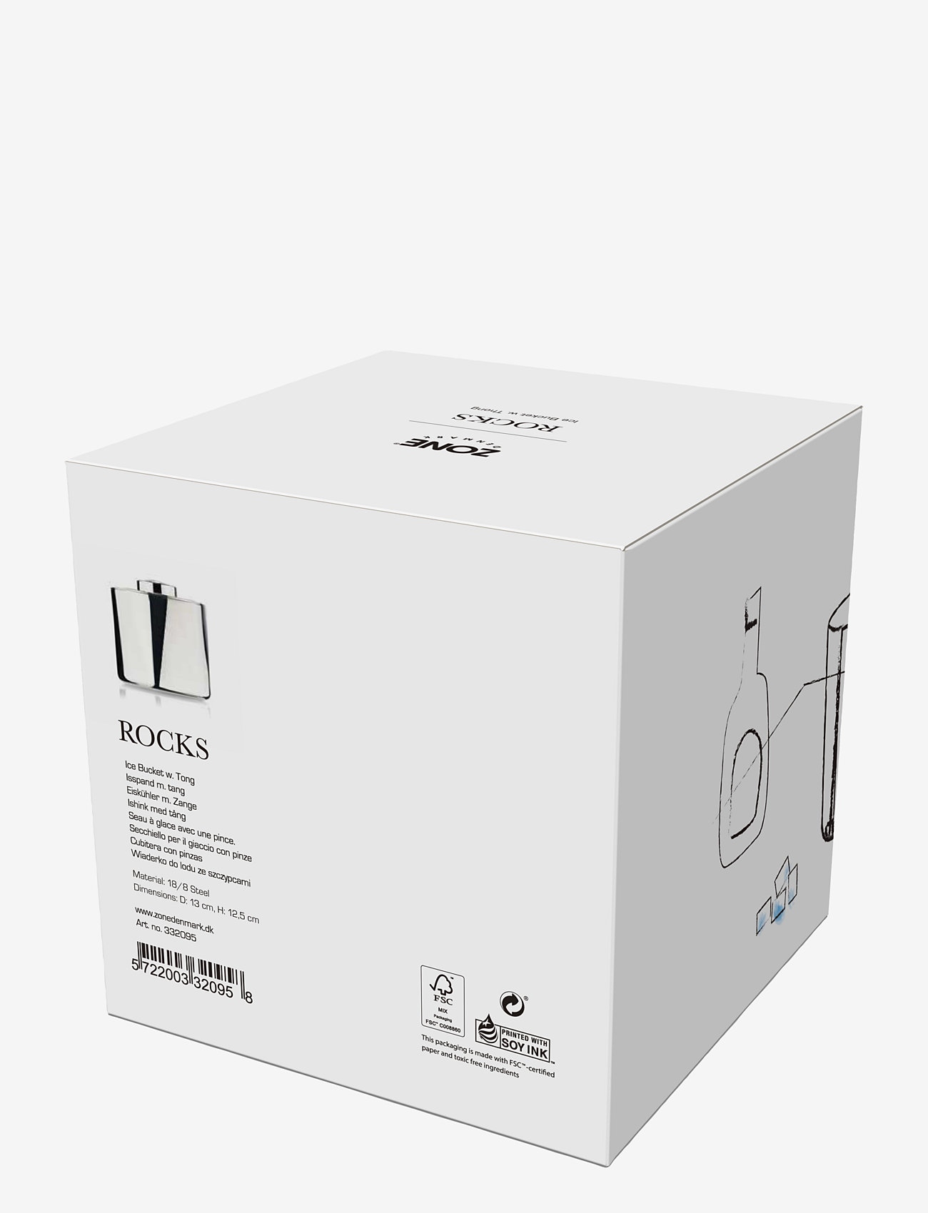 Zone Denmark - Isspand m/ tang Rocks - ice buckets - steel - 3