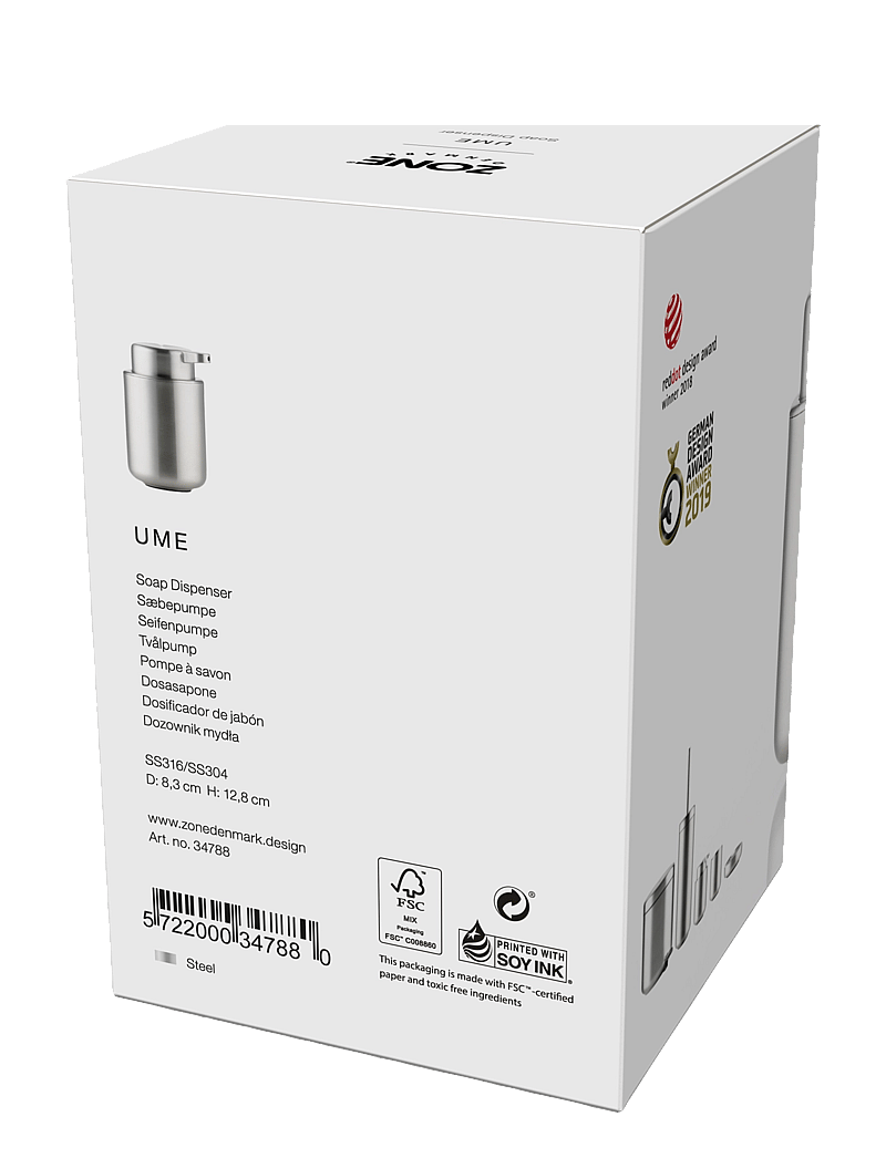 Zone Denmark - Soap dispenser Ume - osta hinna alusel - borstat stÅl - 2