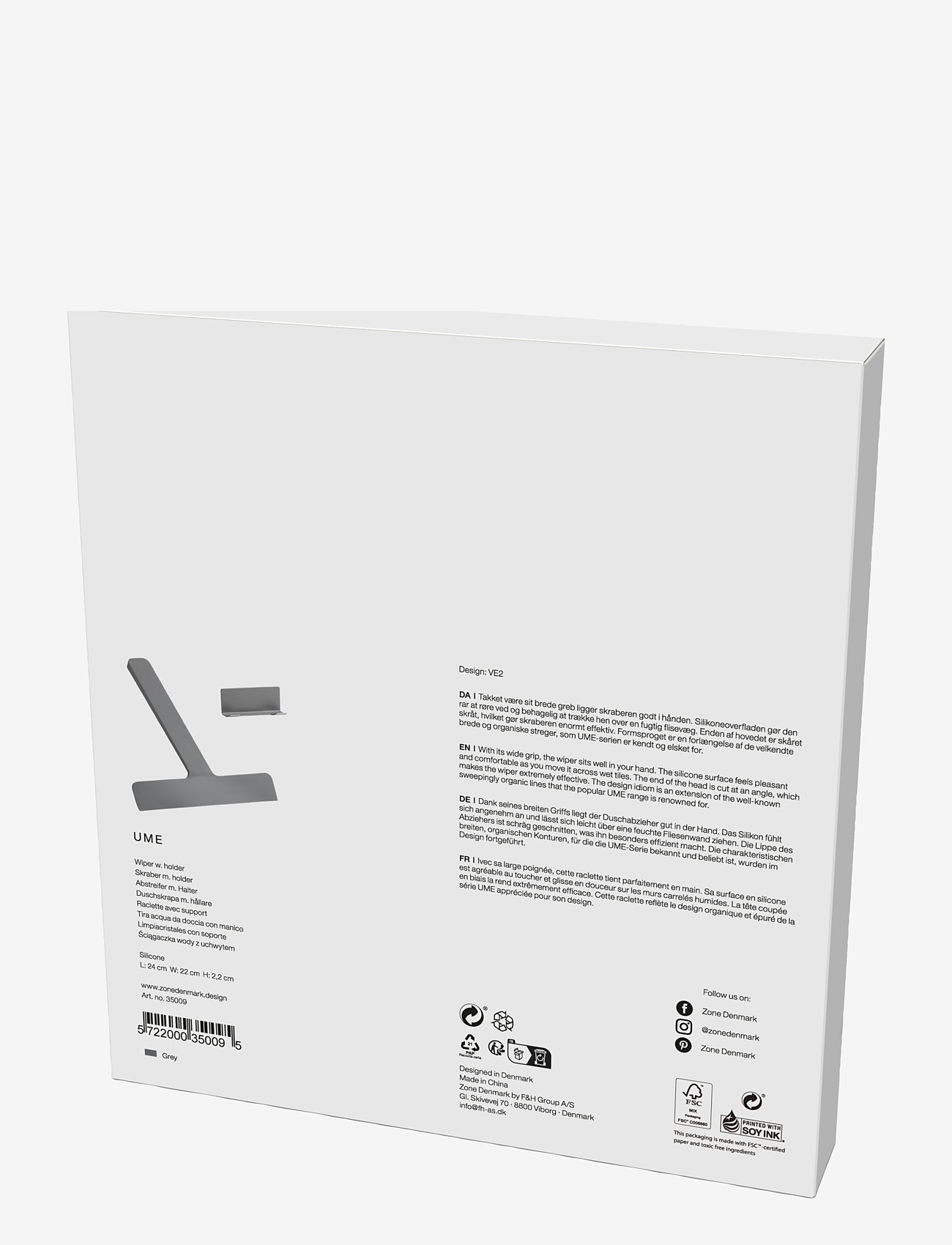 Zone Denmark - Wiper w. holder Ume - nach preis einkaufen - grey - 2